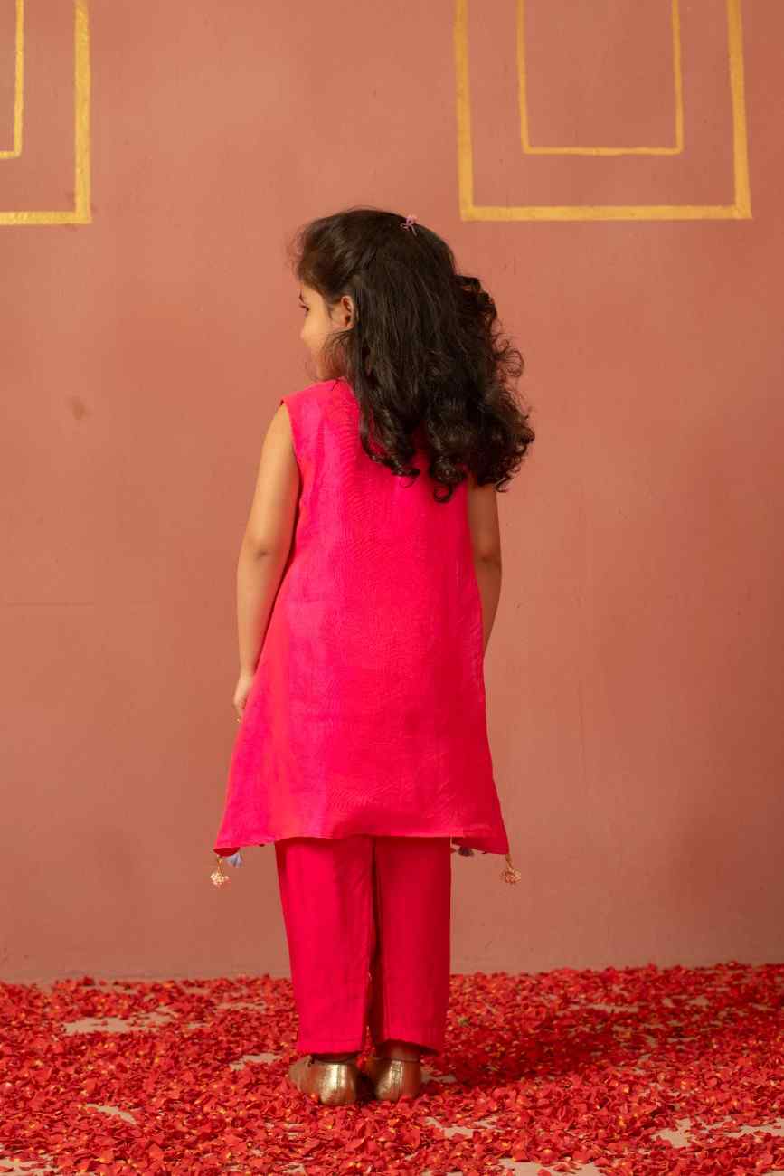 Pink Kurti and Pant
