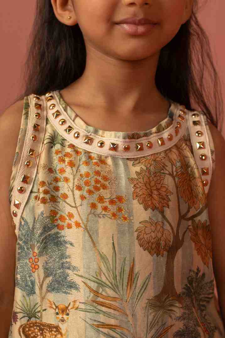 Printed Kurti and Dhoti Pant