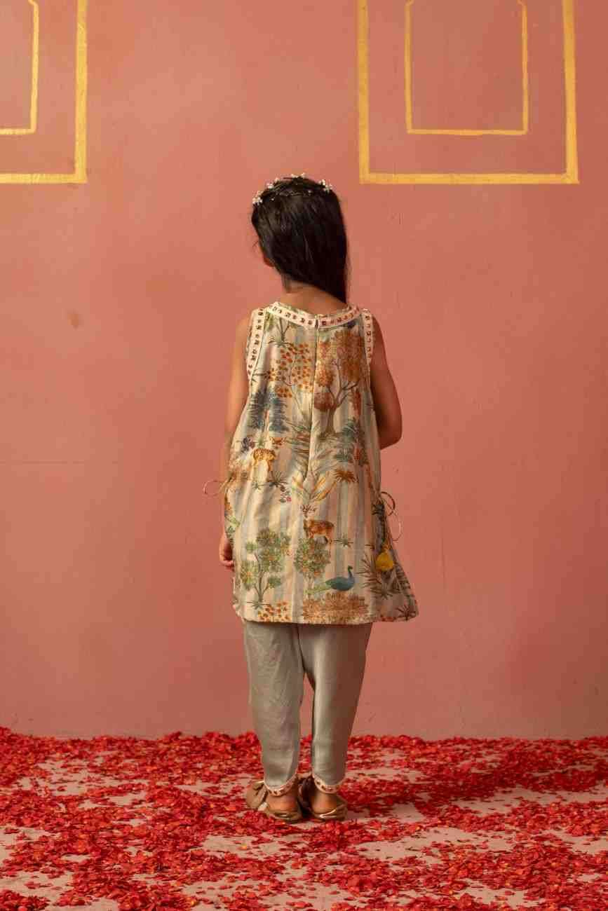 Forest Mint Kurta and Dhoti Pant