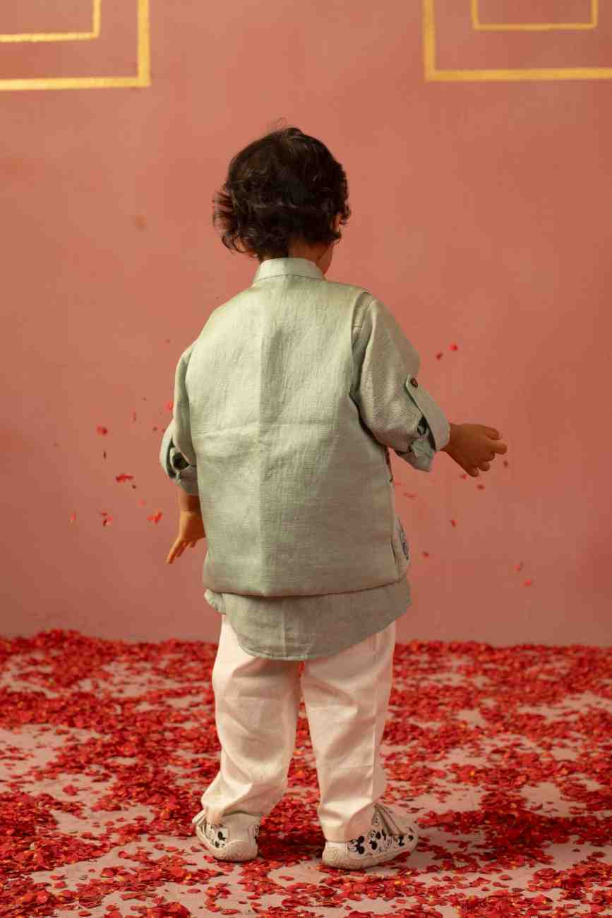 Mint Kurta Jacket Set