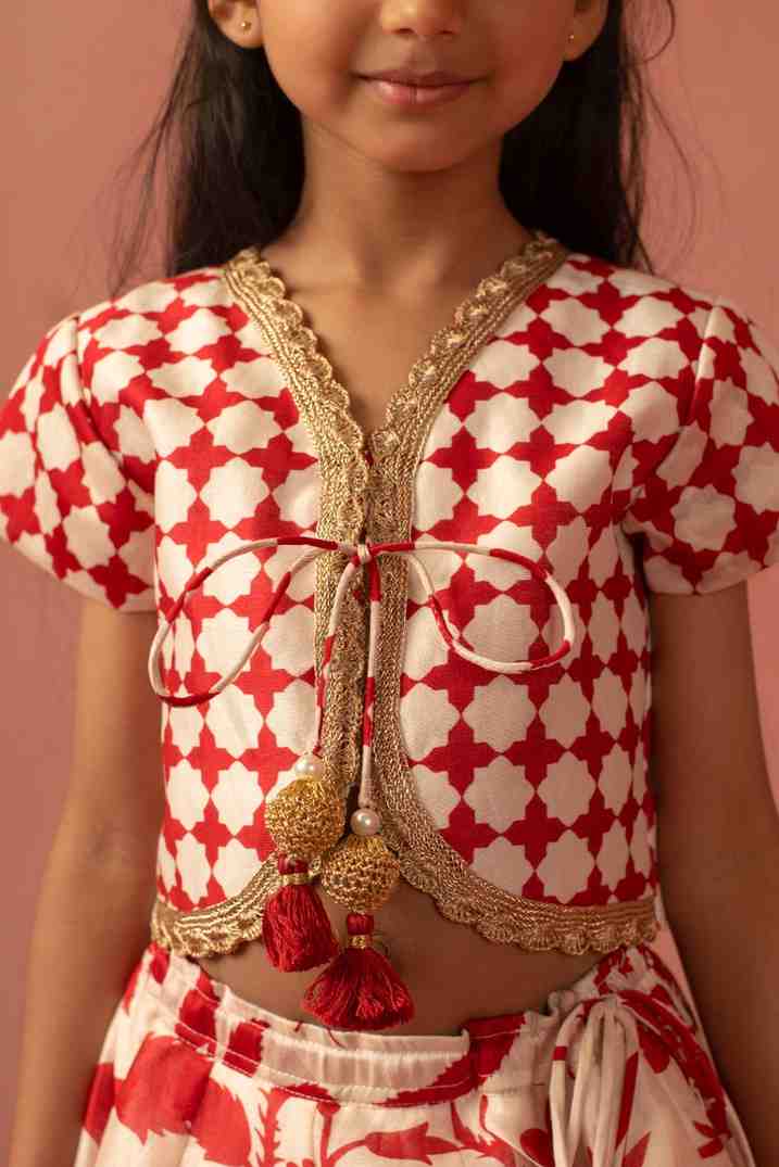 Printed Top and Ghaghra