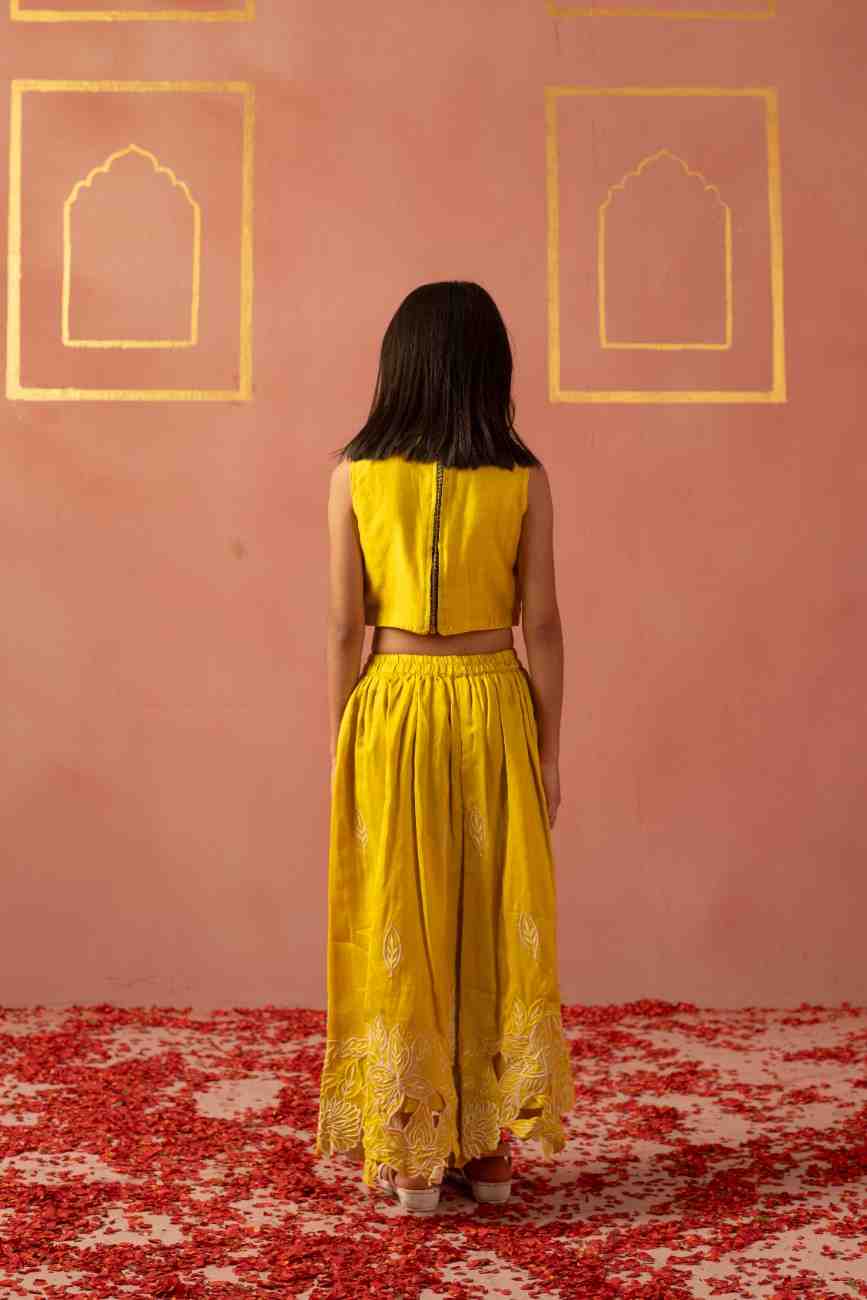 Yellow Top and Flare Pant
