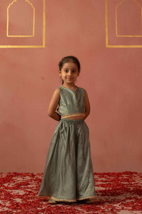 Mint Bandhej Set