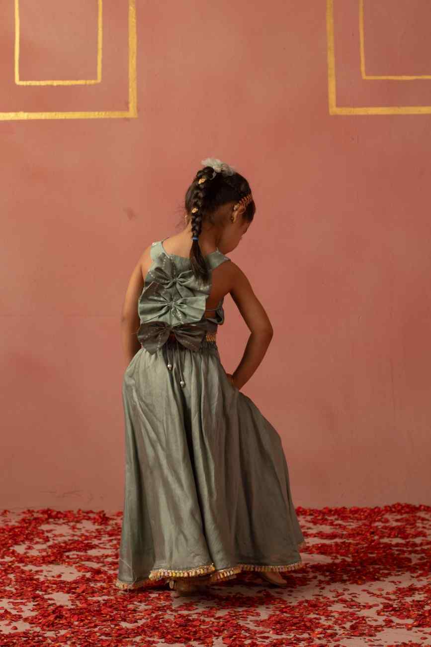 Mint Bandhej Set