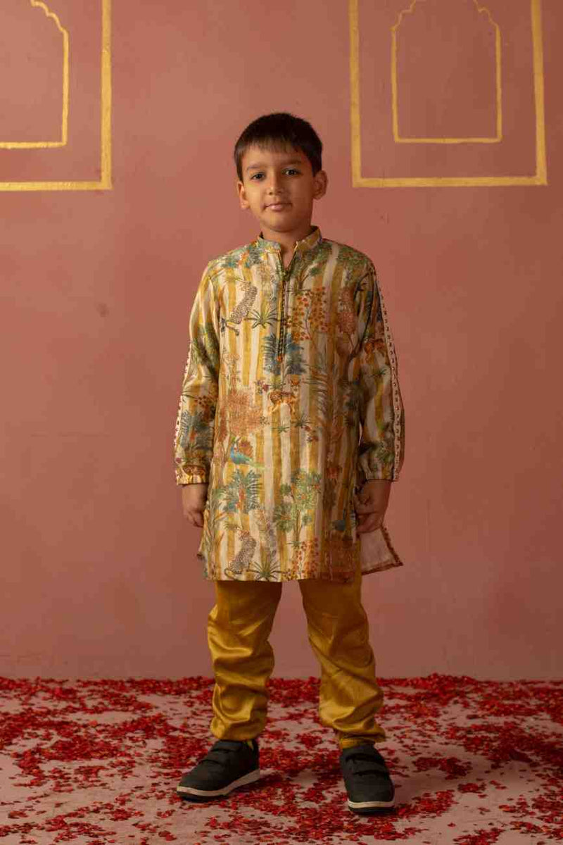 Mustard Forest Kurta Set