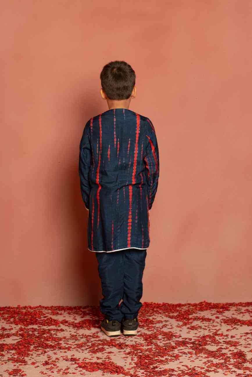 Blue Shibori Kurta Set