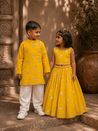 Mustard Clubs Lehenga