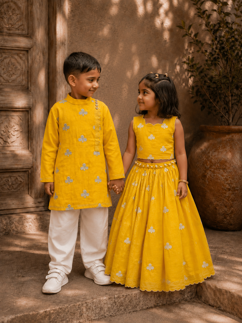 Mustard Clubs Lehenga