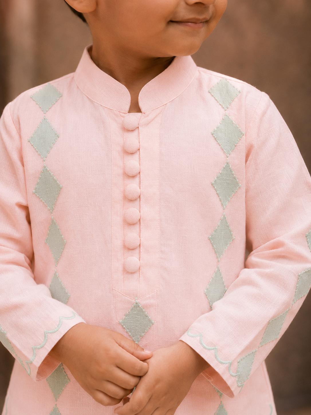 Pink Diamonds Thread Kurta Set
