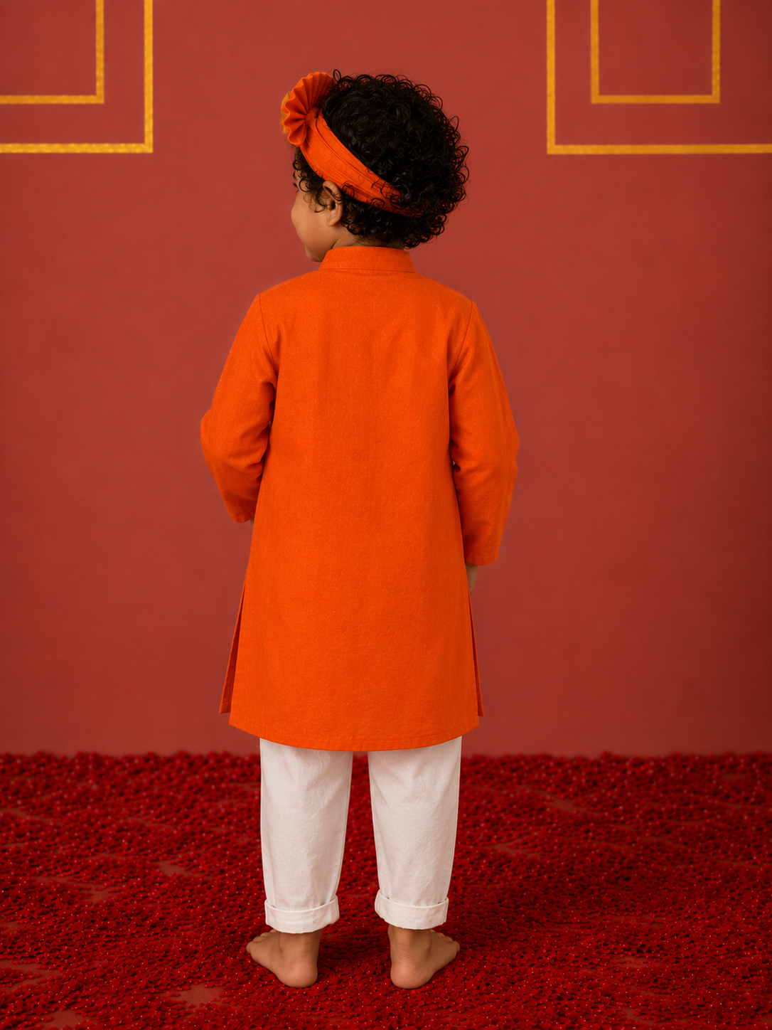 Orange Parrot Kurta Pyjama