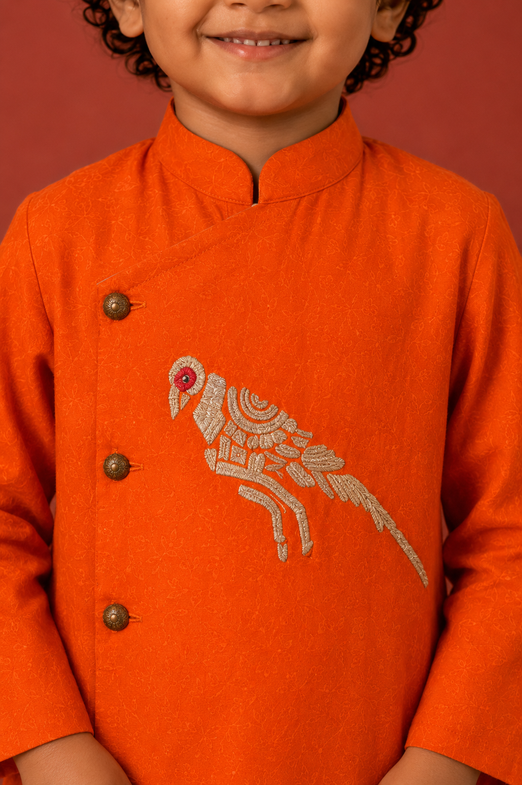 Orange Parrot Kurta Pyjama