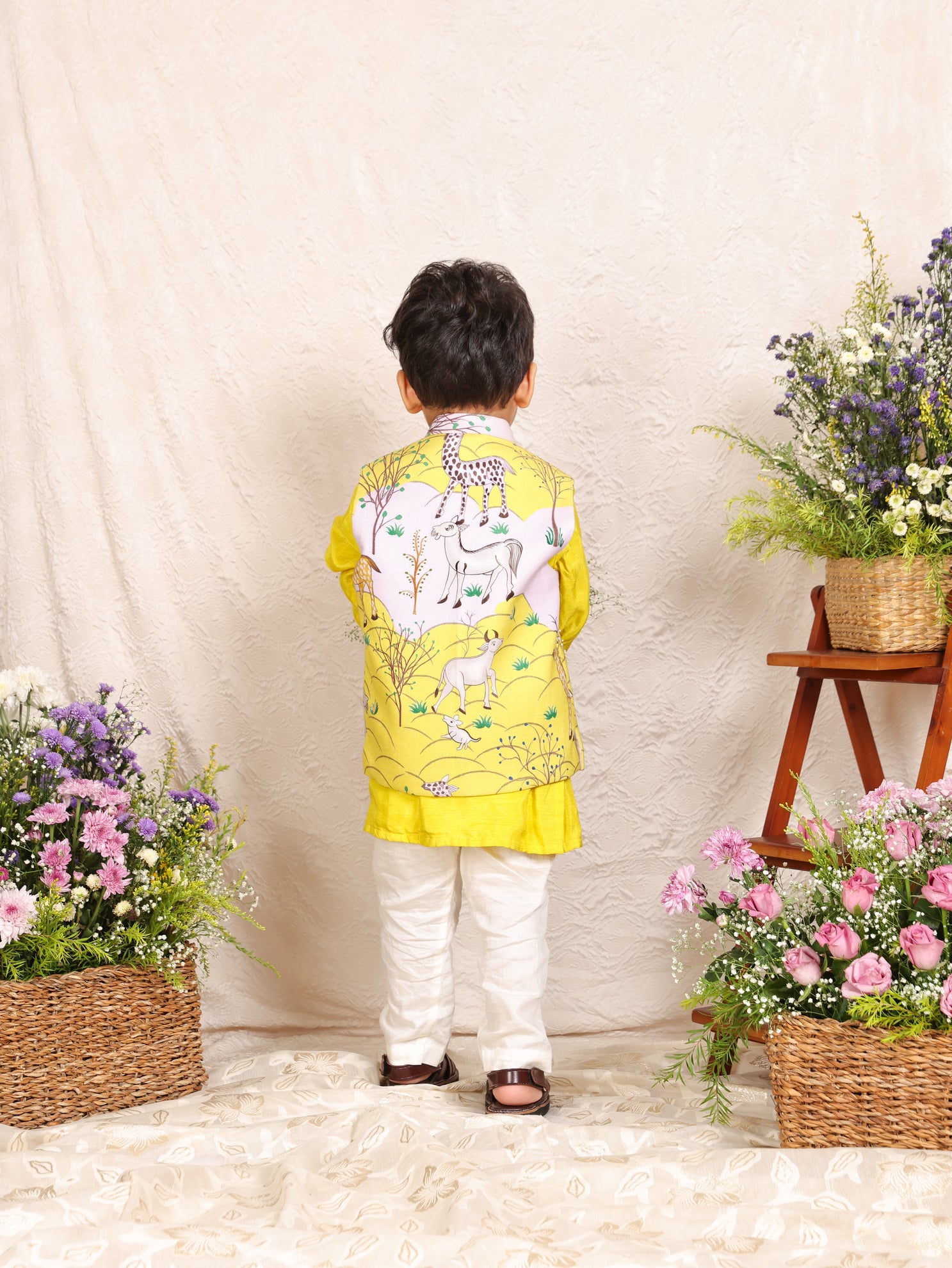 Deer Jacket Kurta And Pyjama