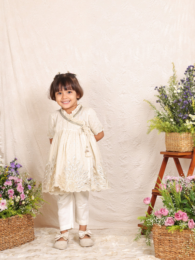White Angrakha and Pant