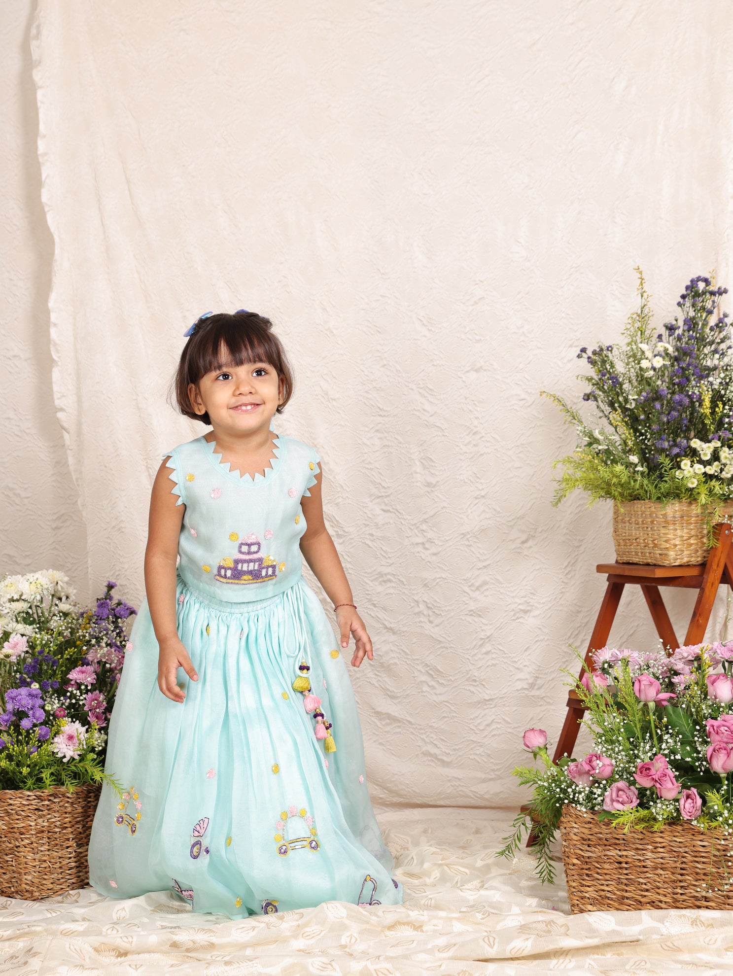 Mint Princess Ghagara Blouse