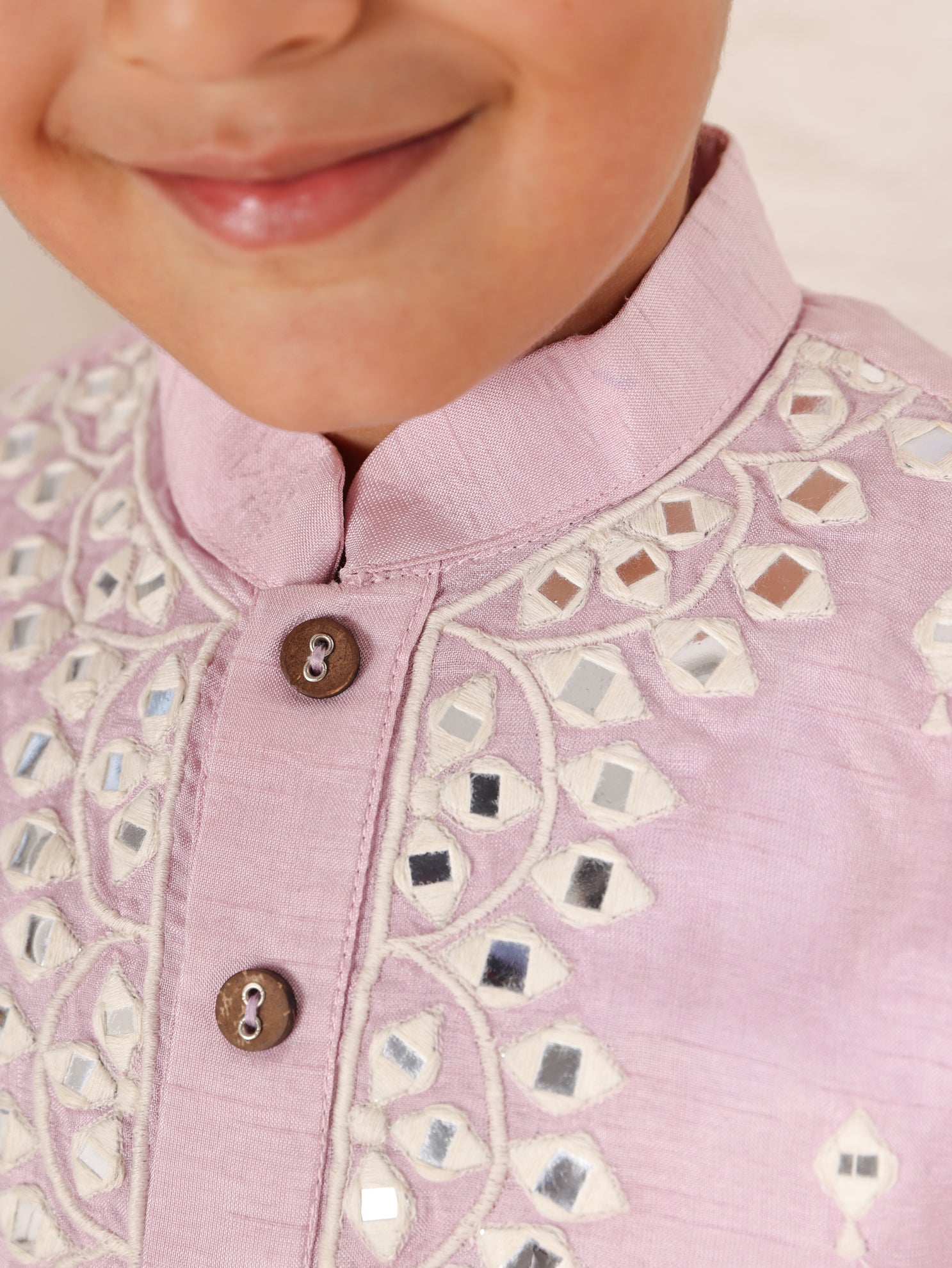 Lavender Mirror Kurta And Pajama