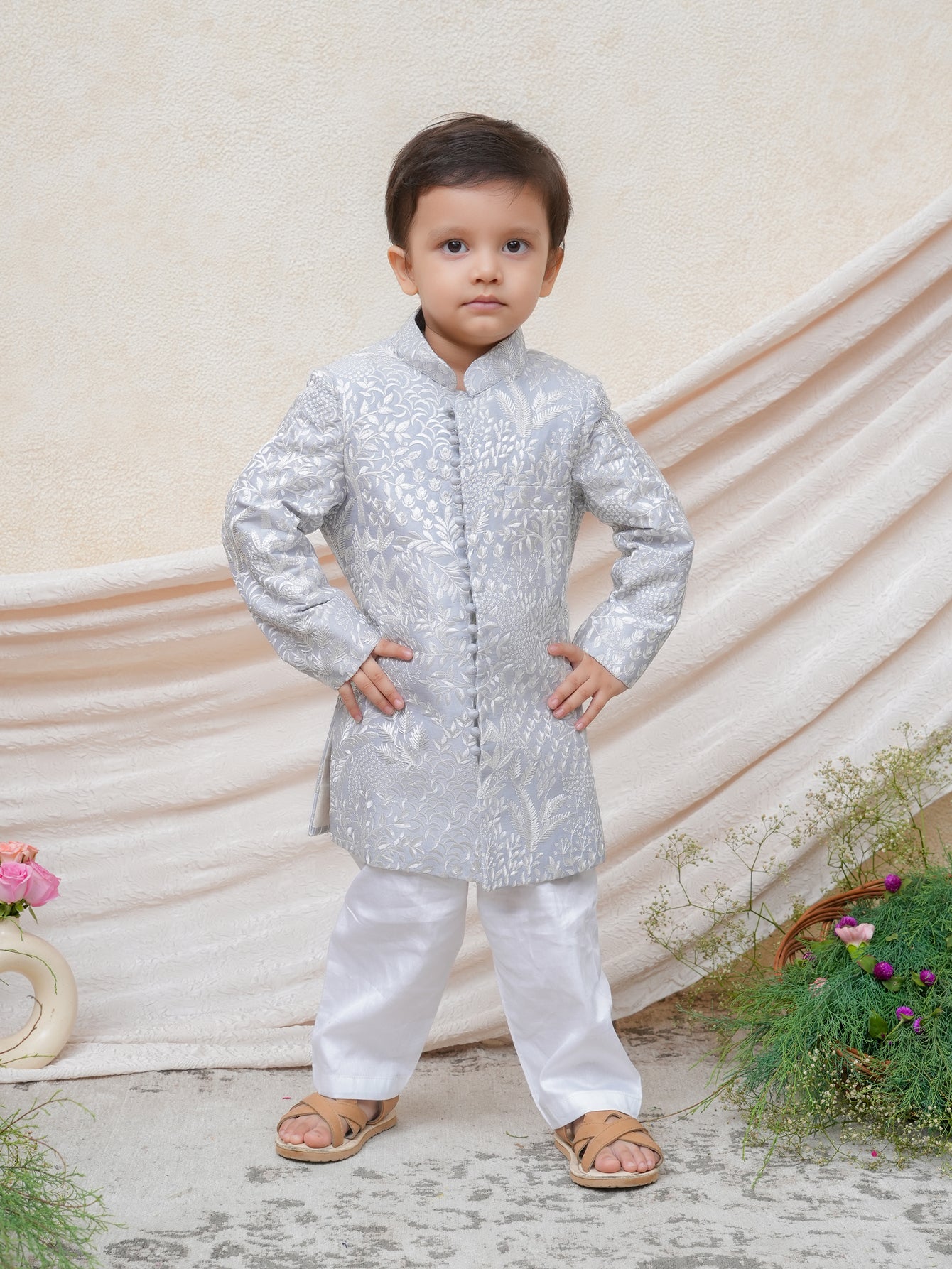 Full Thread Embroidered Sherwani Set