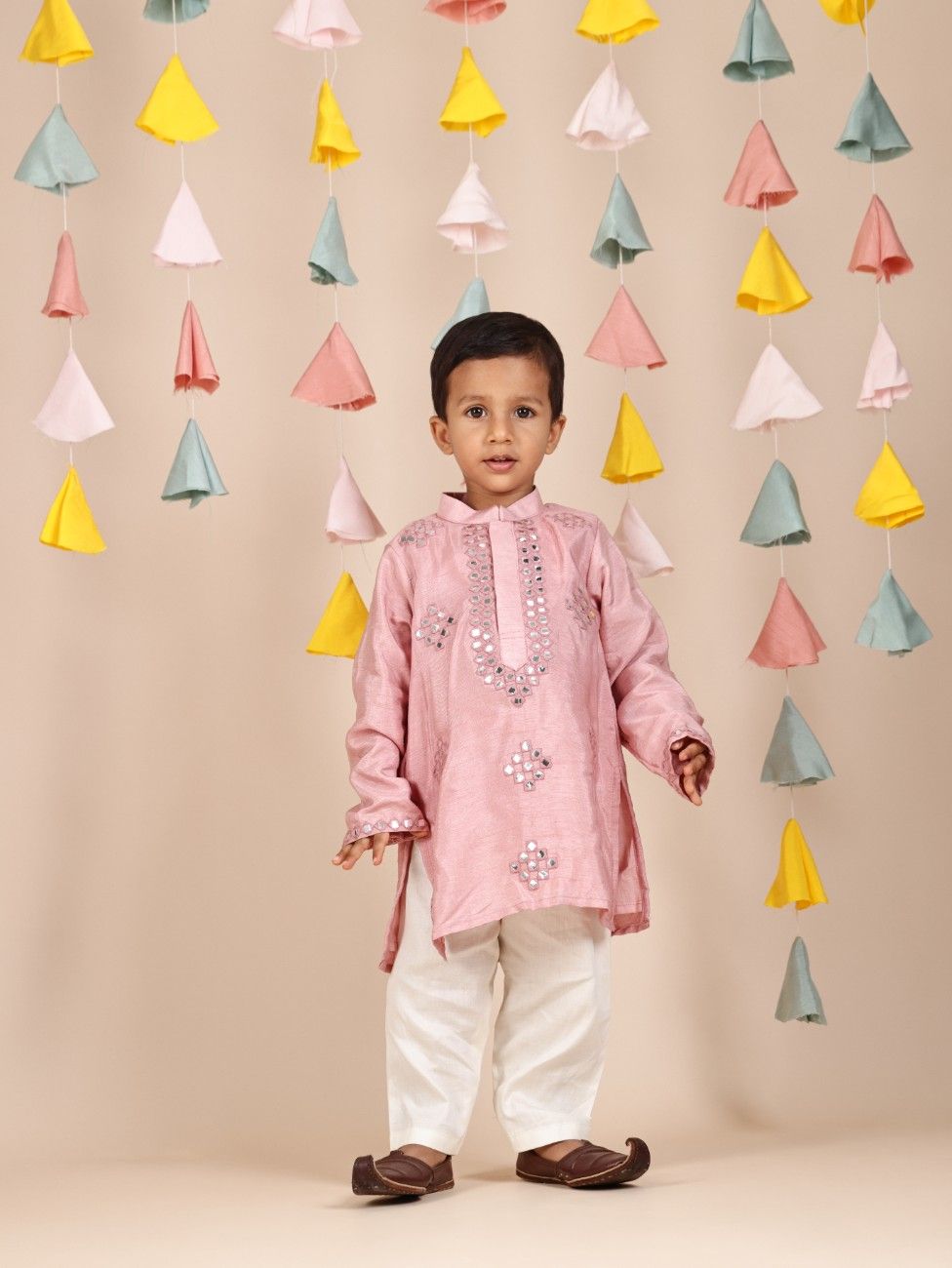 Pink Mirror Kurta Set