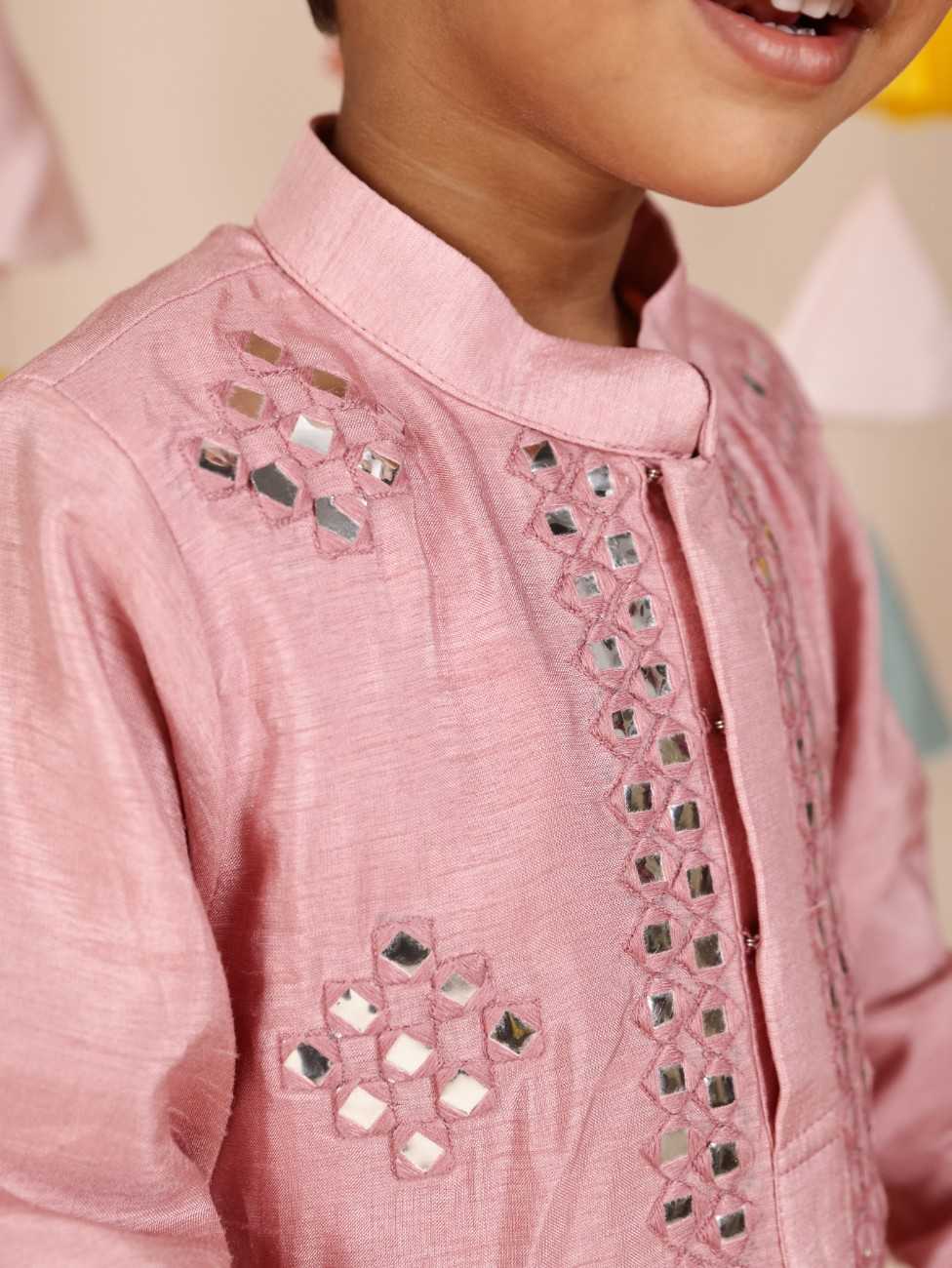 Dust Pink Mirror Kurta and Pant