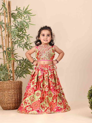 Green Patola Ghagara Set