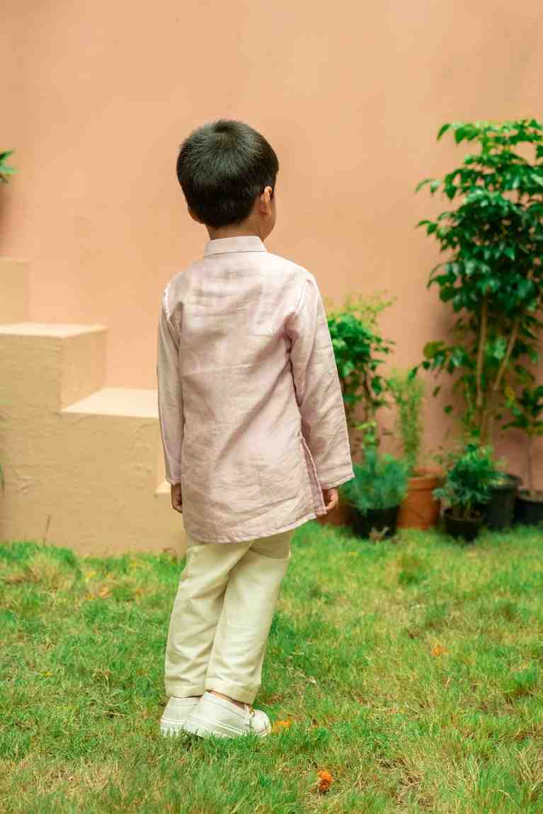 Lavendar Floral Kurta Pyjama
