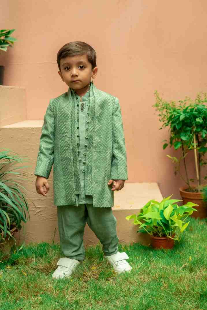 Green Full Jacket Set