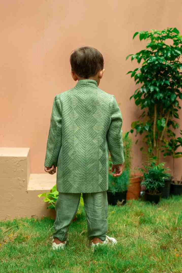 Green Full Jacket Set