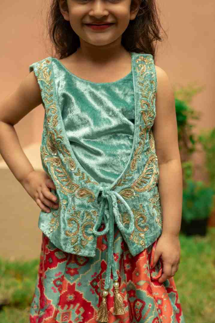 Top with Patola Ghaghra