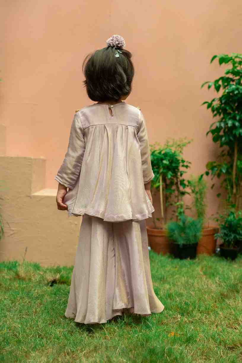 Lavender Kurta and Flare Pant