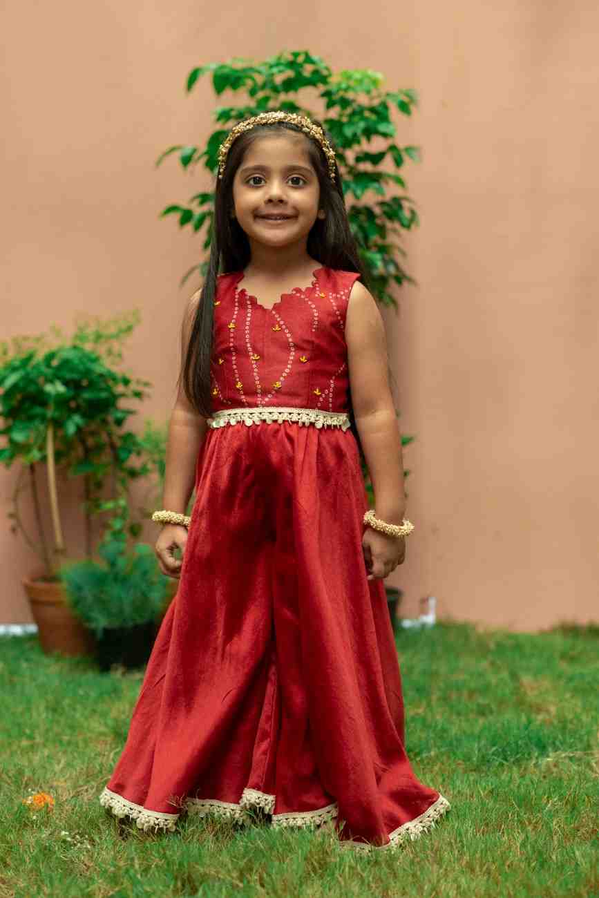 Red Top and Flare Pant