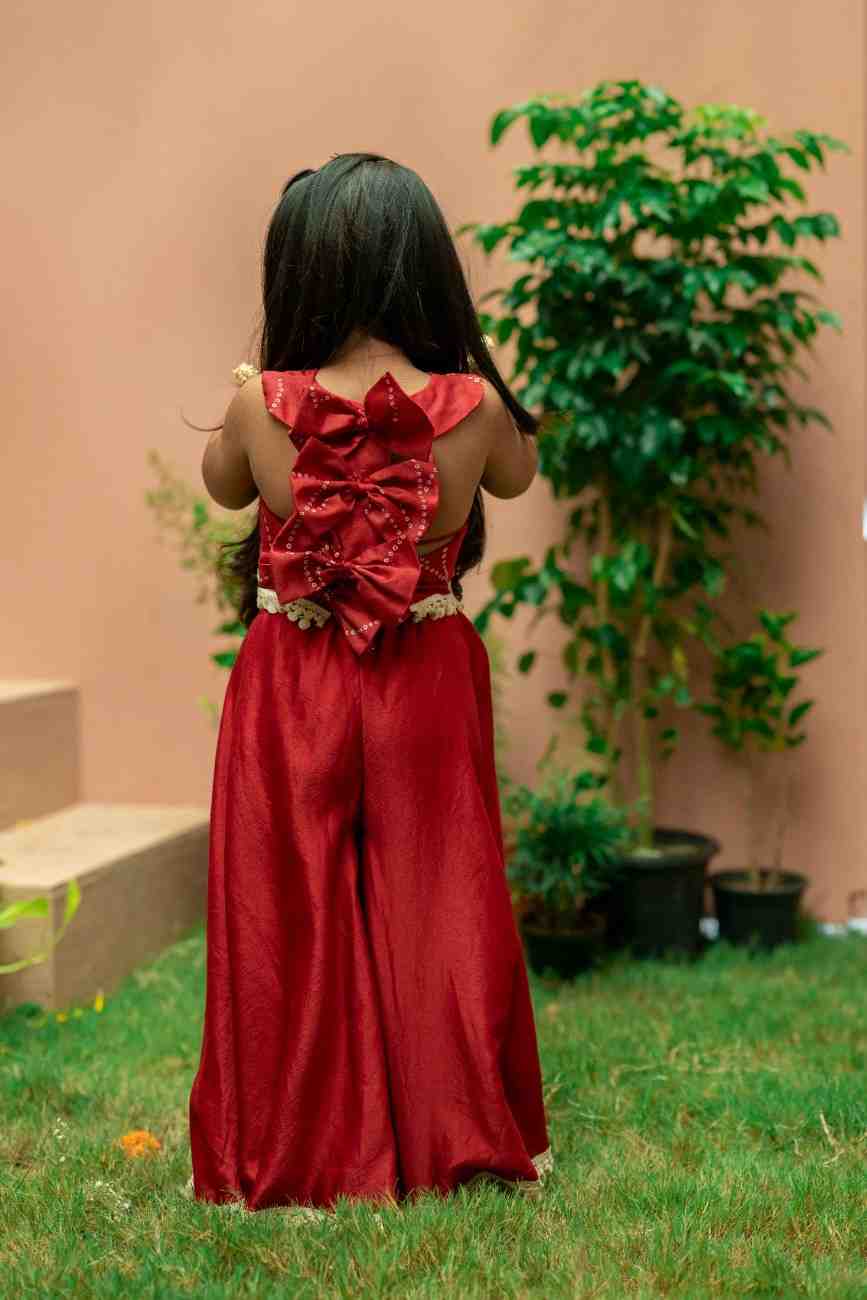 Red Top and Flare Pant