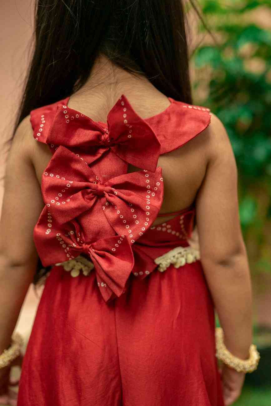 Red Top and Flare Pant