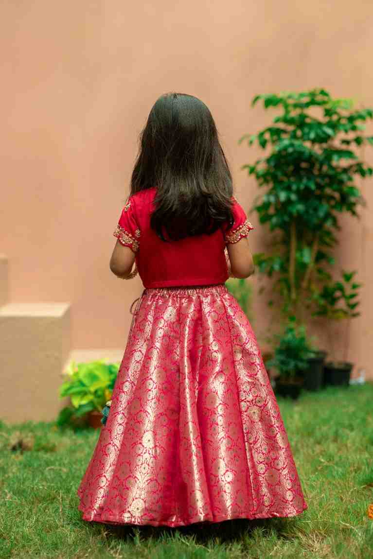 Hot Pink Ghaghra Blouse