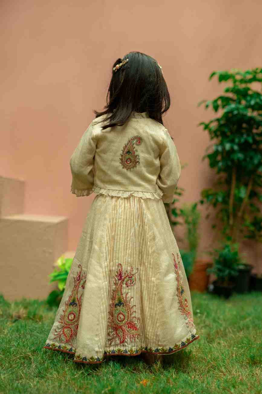 Off White Ghaghra Blouse