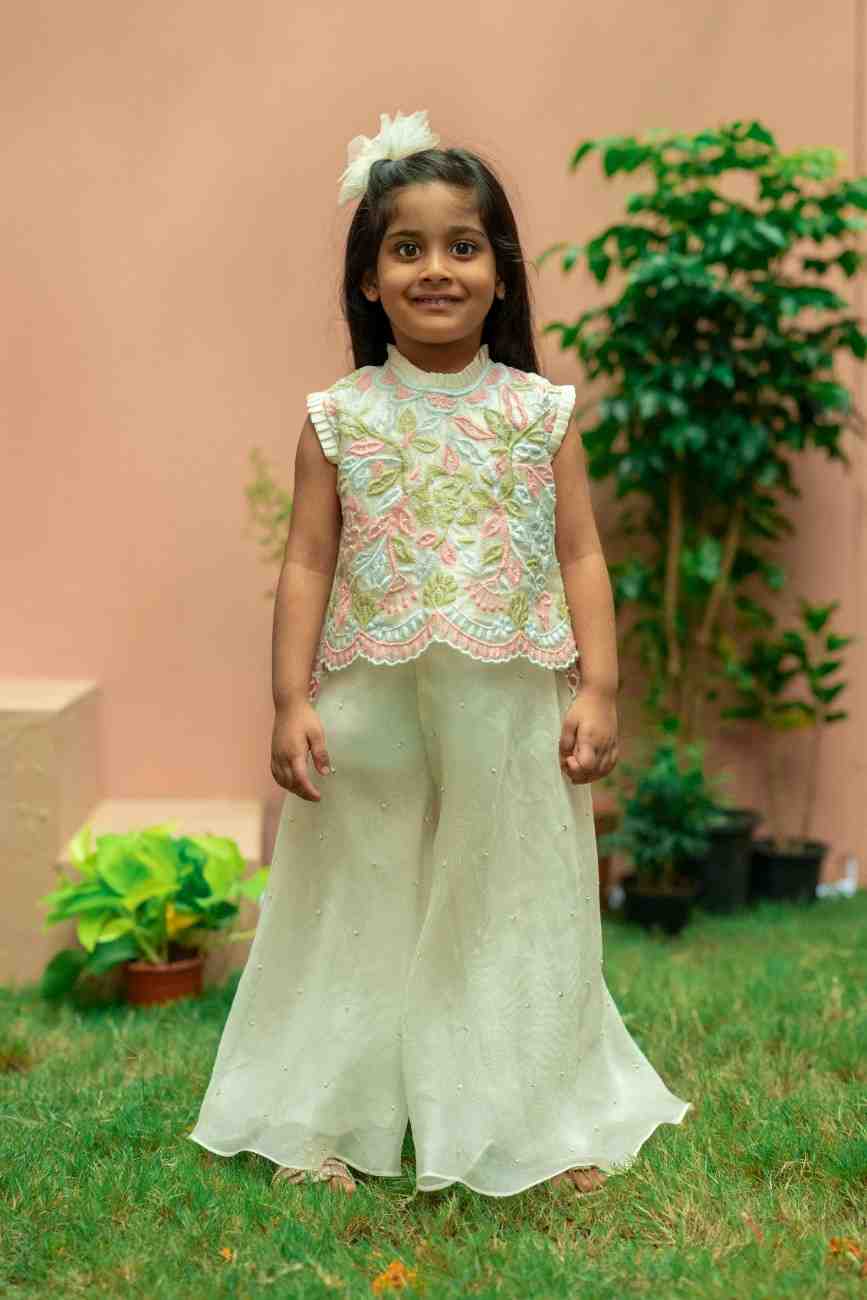 White Top and Flare Pant