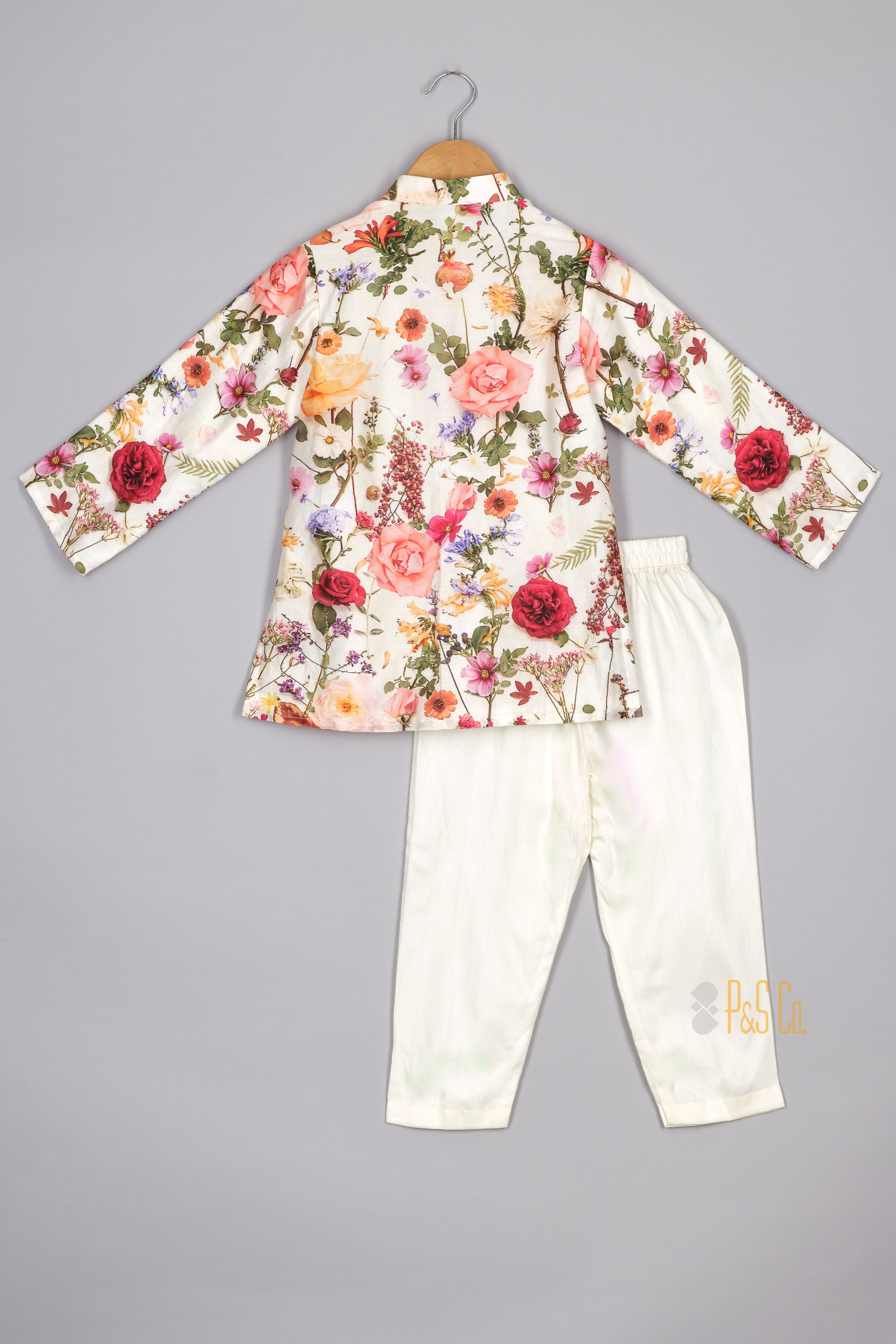 Beautiful Floral Spring Print Kurta Pyjama