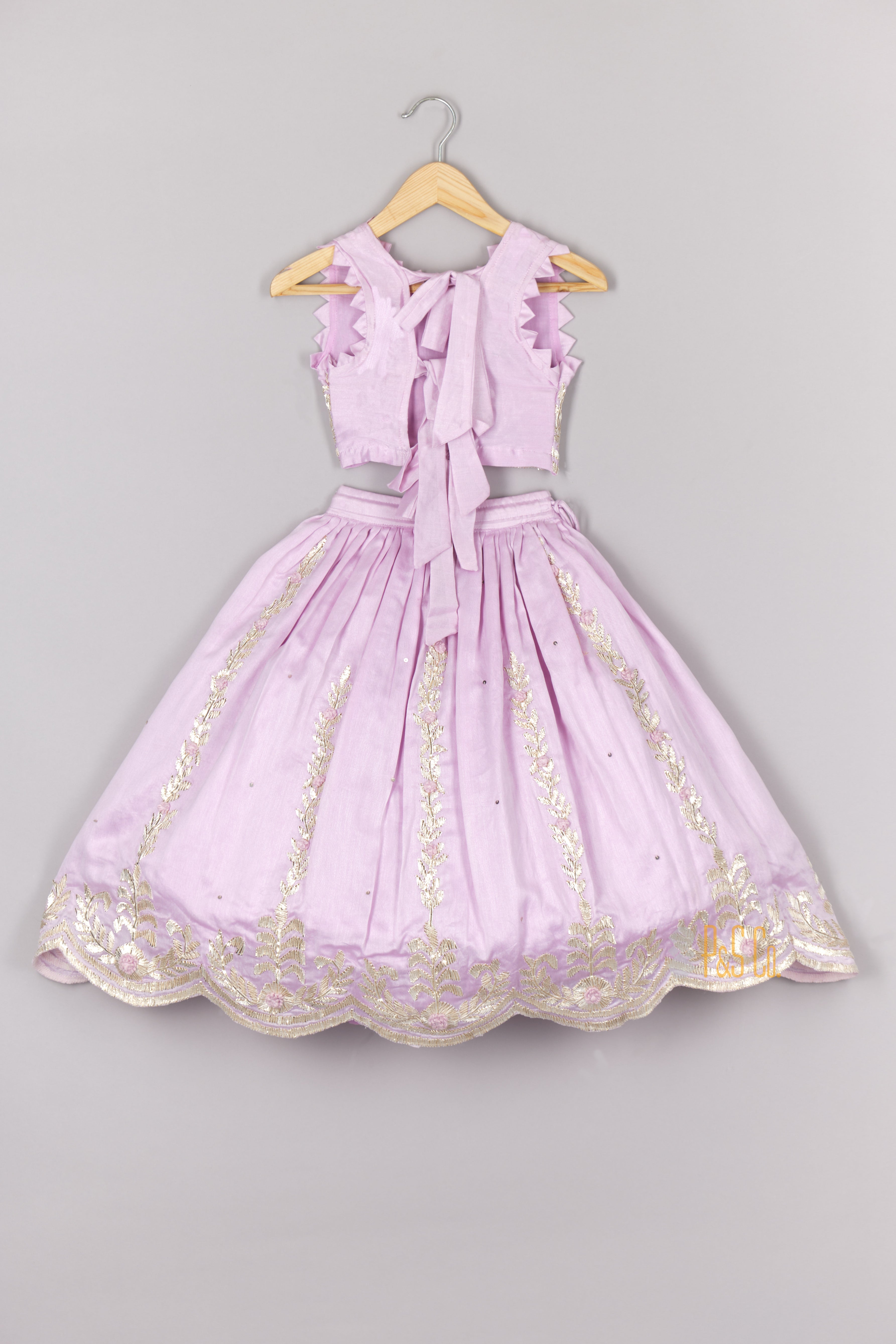 Gota Embroidered Lavender Ghagara Blouse