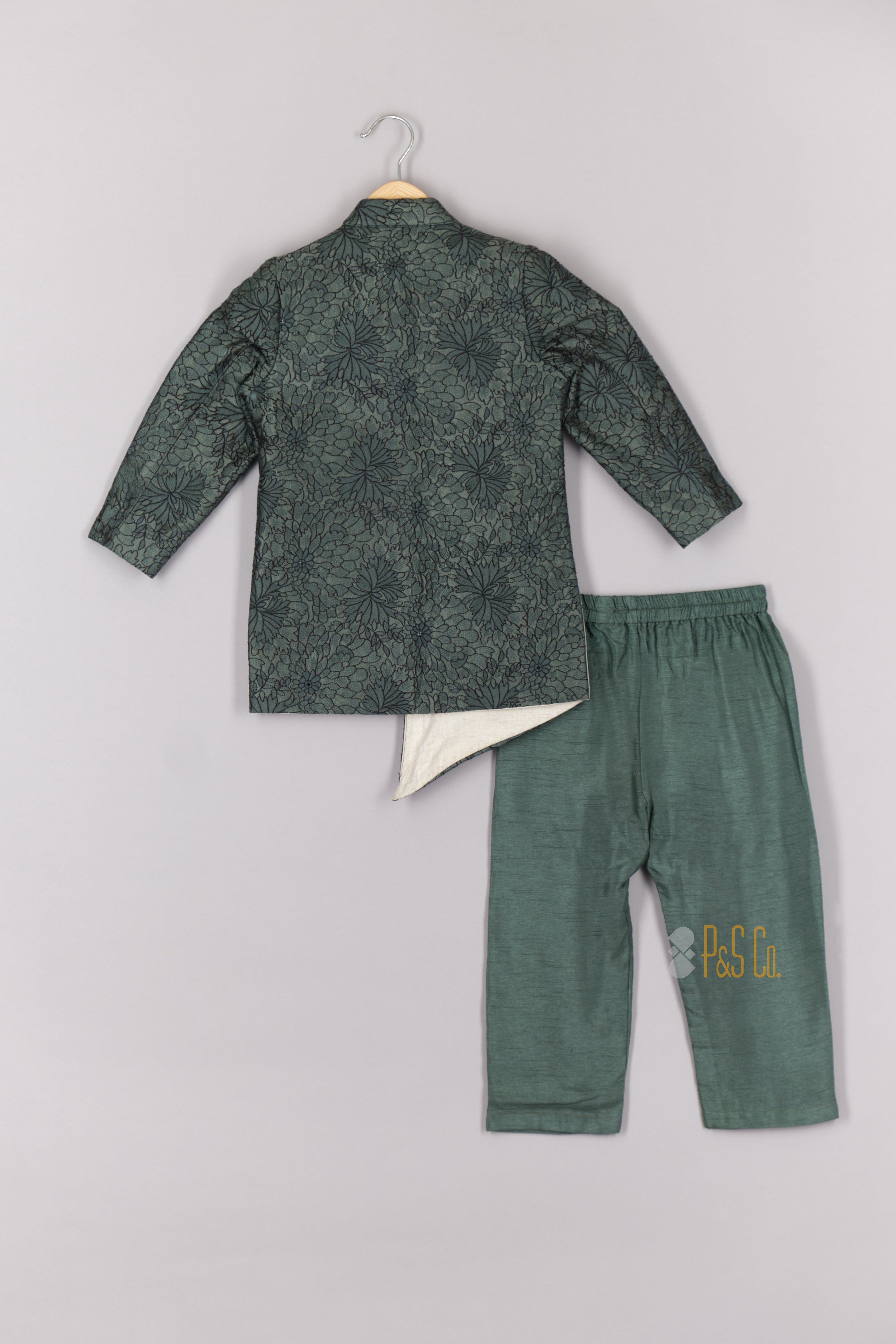 Thread Embroidered Sherwani And Pyjama
