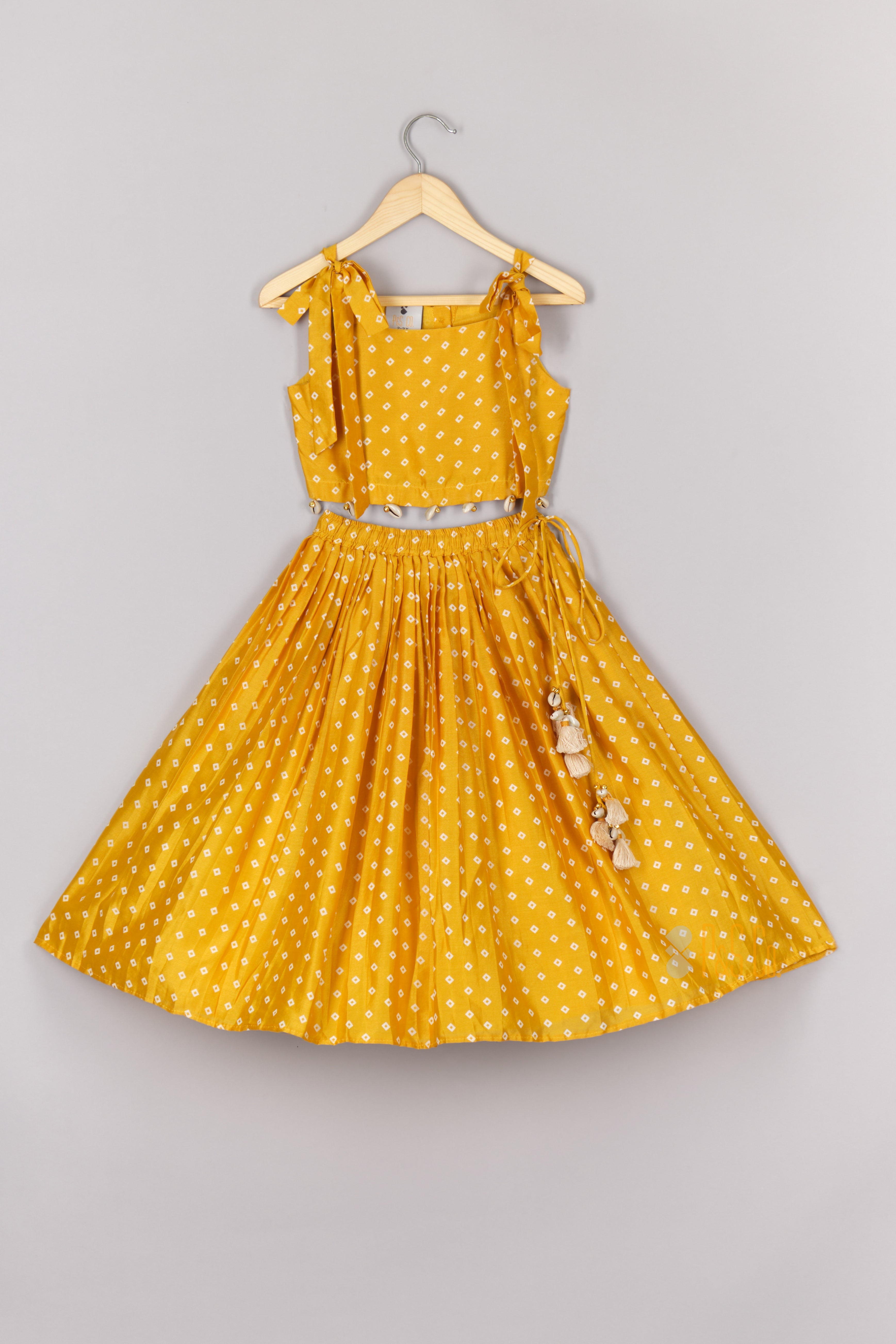 Yellow Bandhej Ghagara Blouse