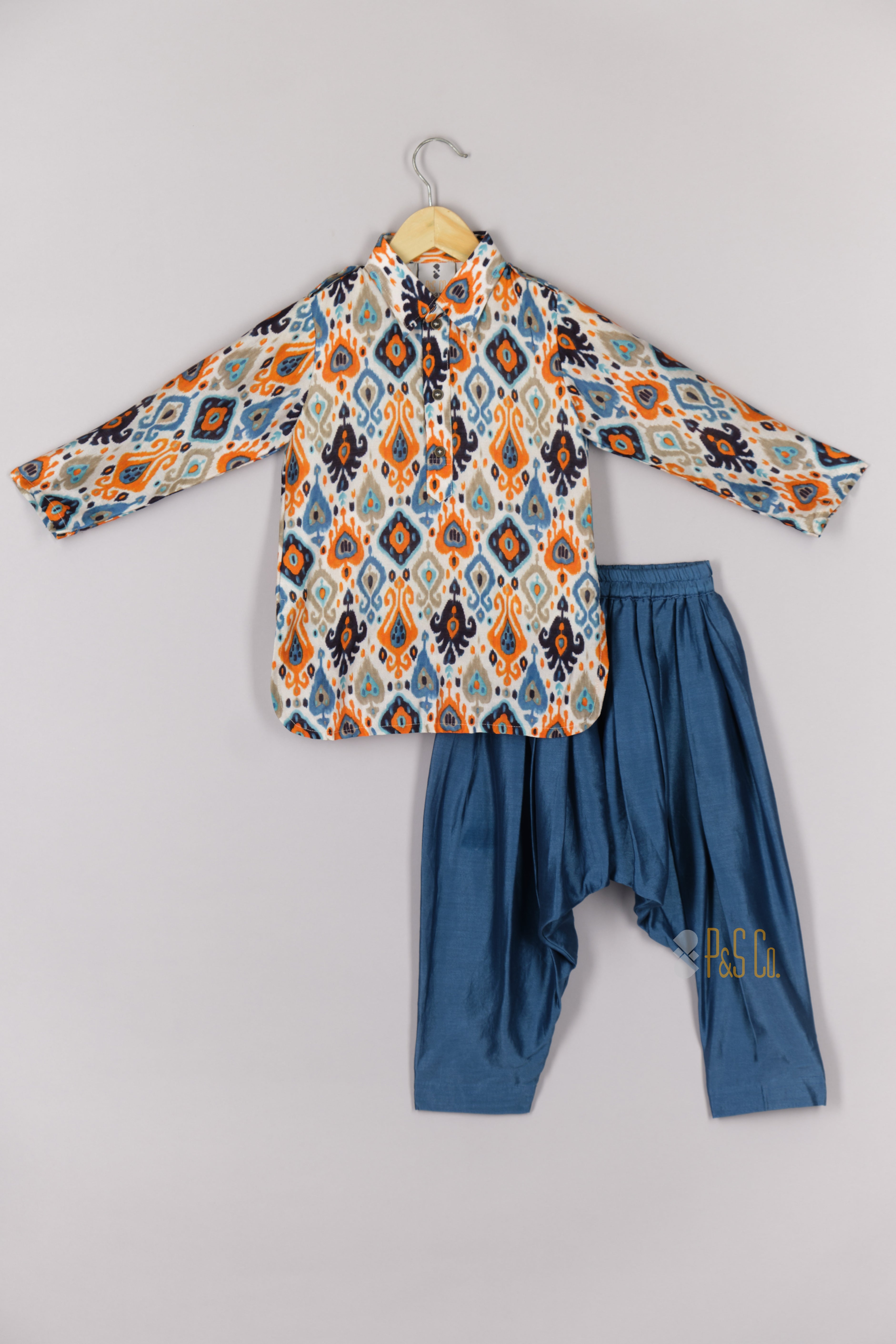 Ikkat Printed Kurta and and Patiala