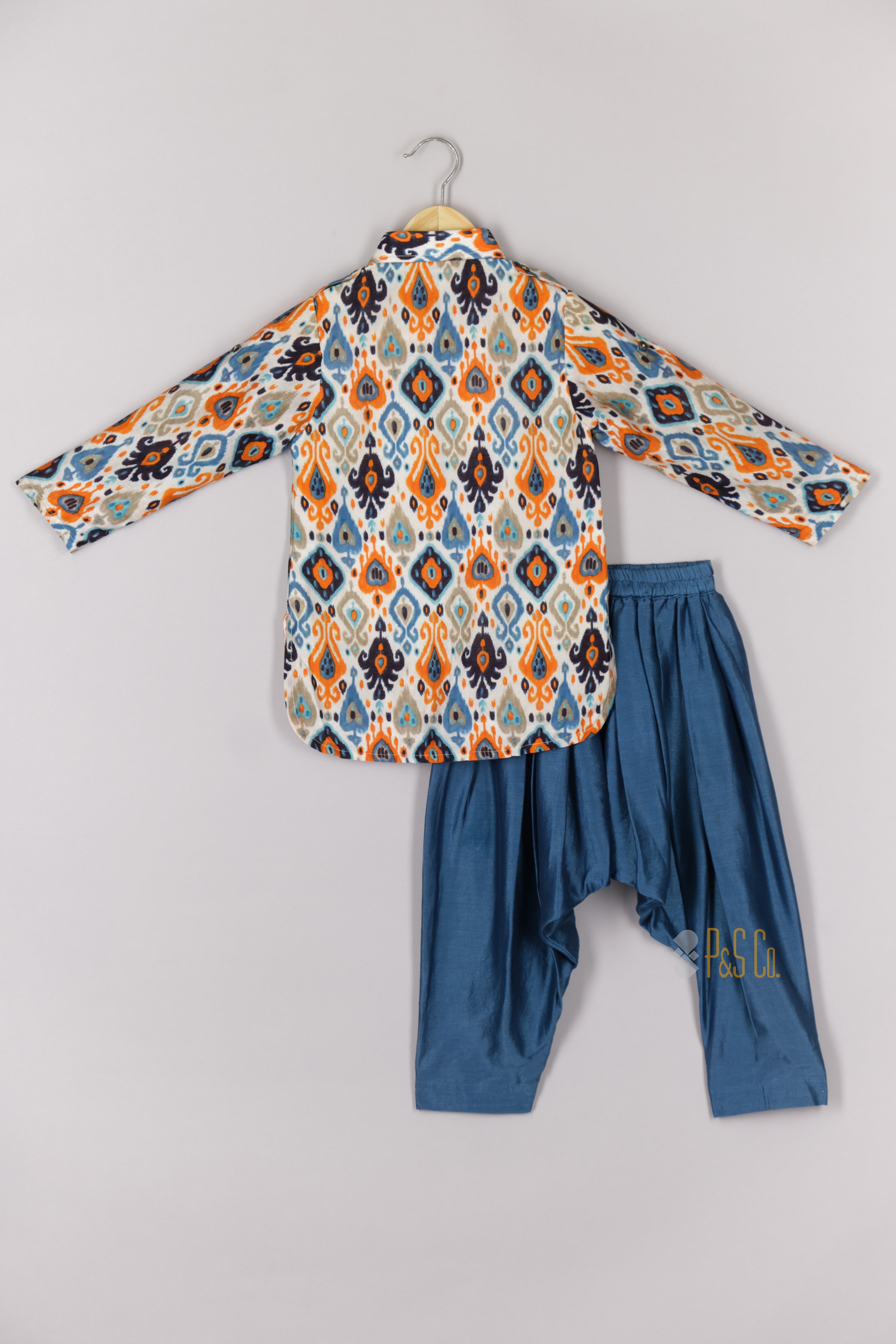 Ikkat Printed Kurta and and Patiala
