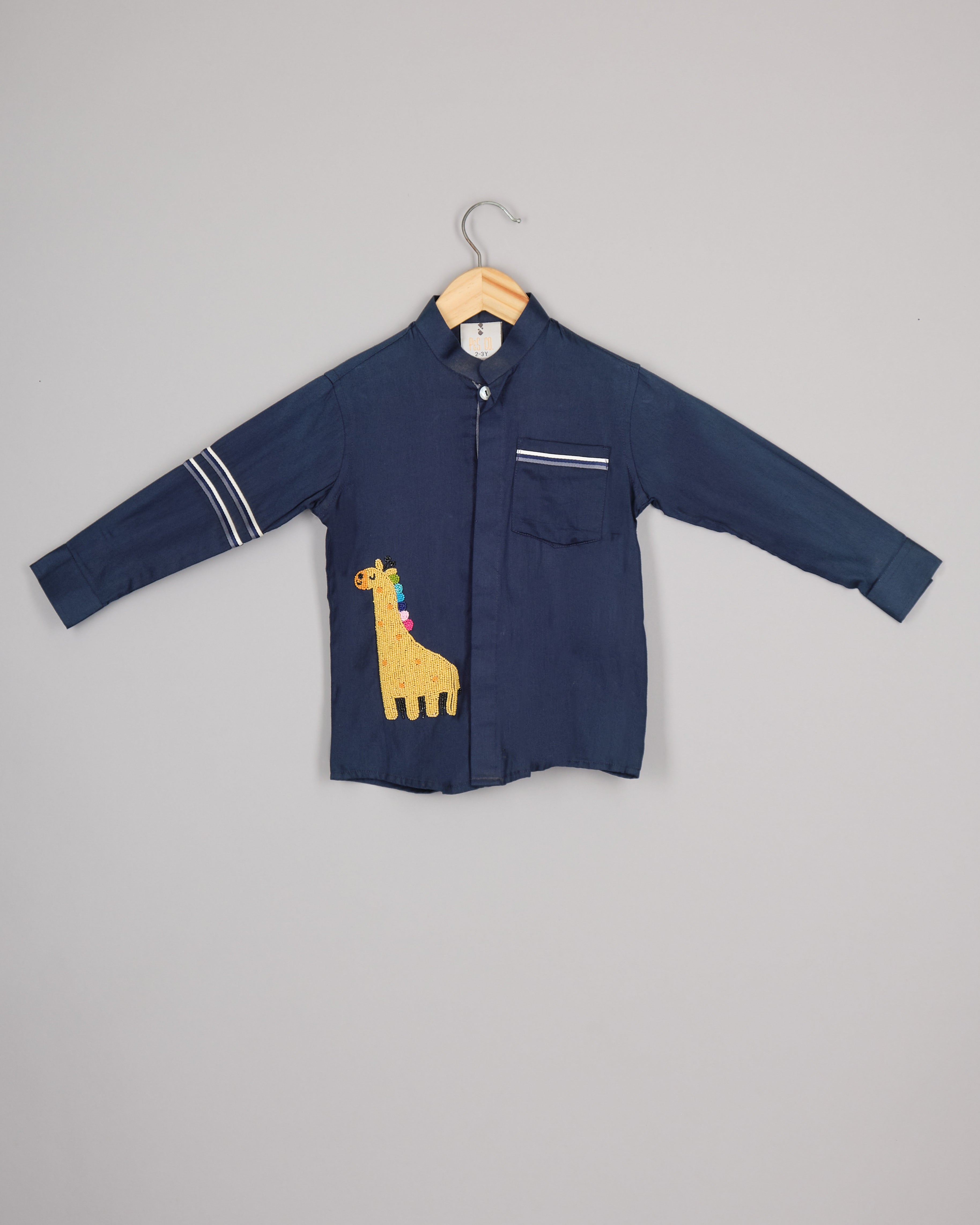 Dark Blue Giraffe Shirt