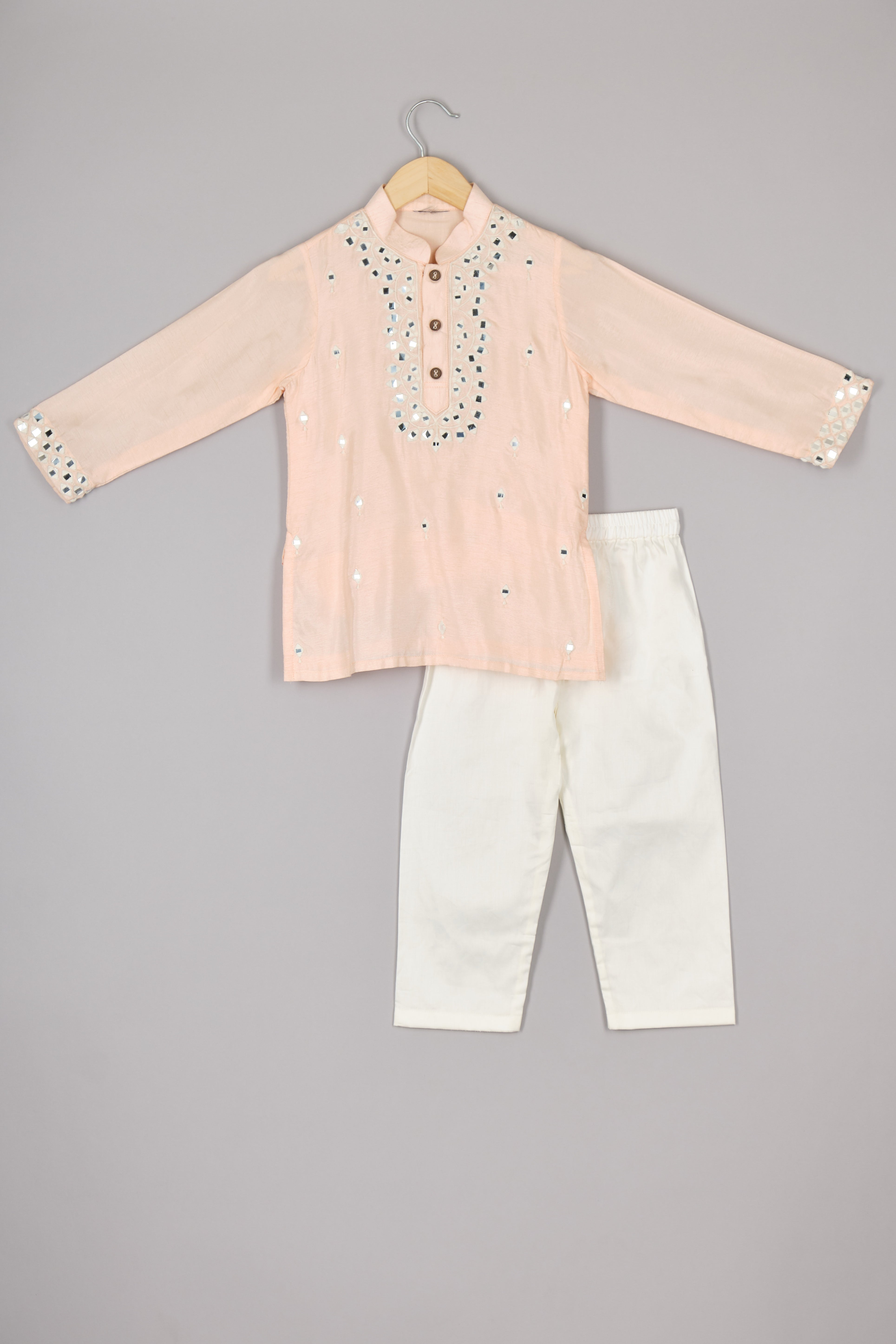 Pink Mirror Kurta And Pajama