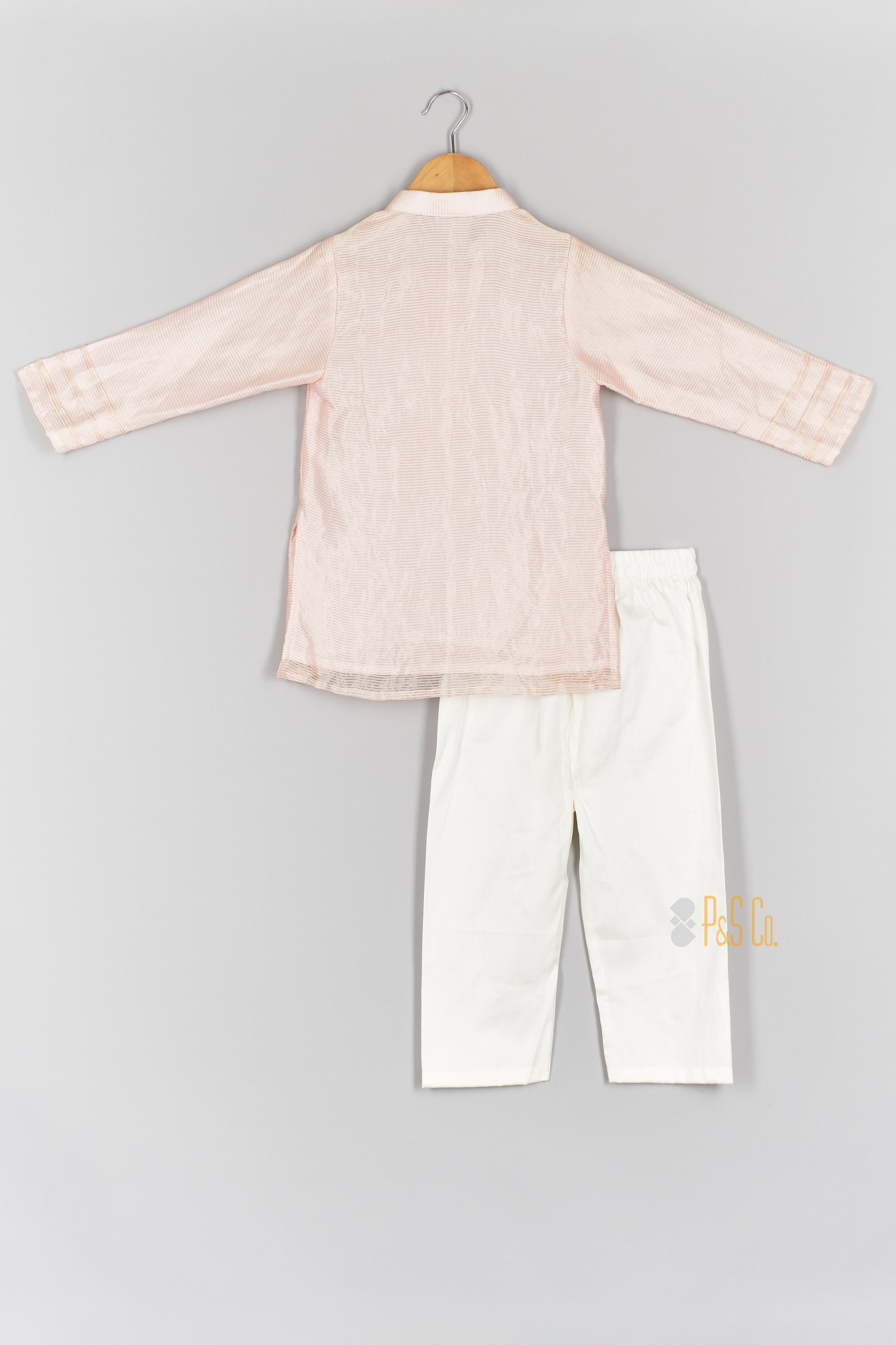 Pintuck Detailed Pink Kurta and Pant