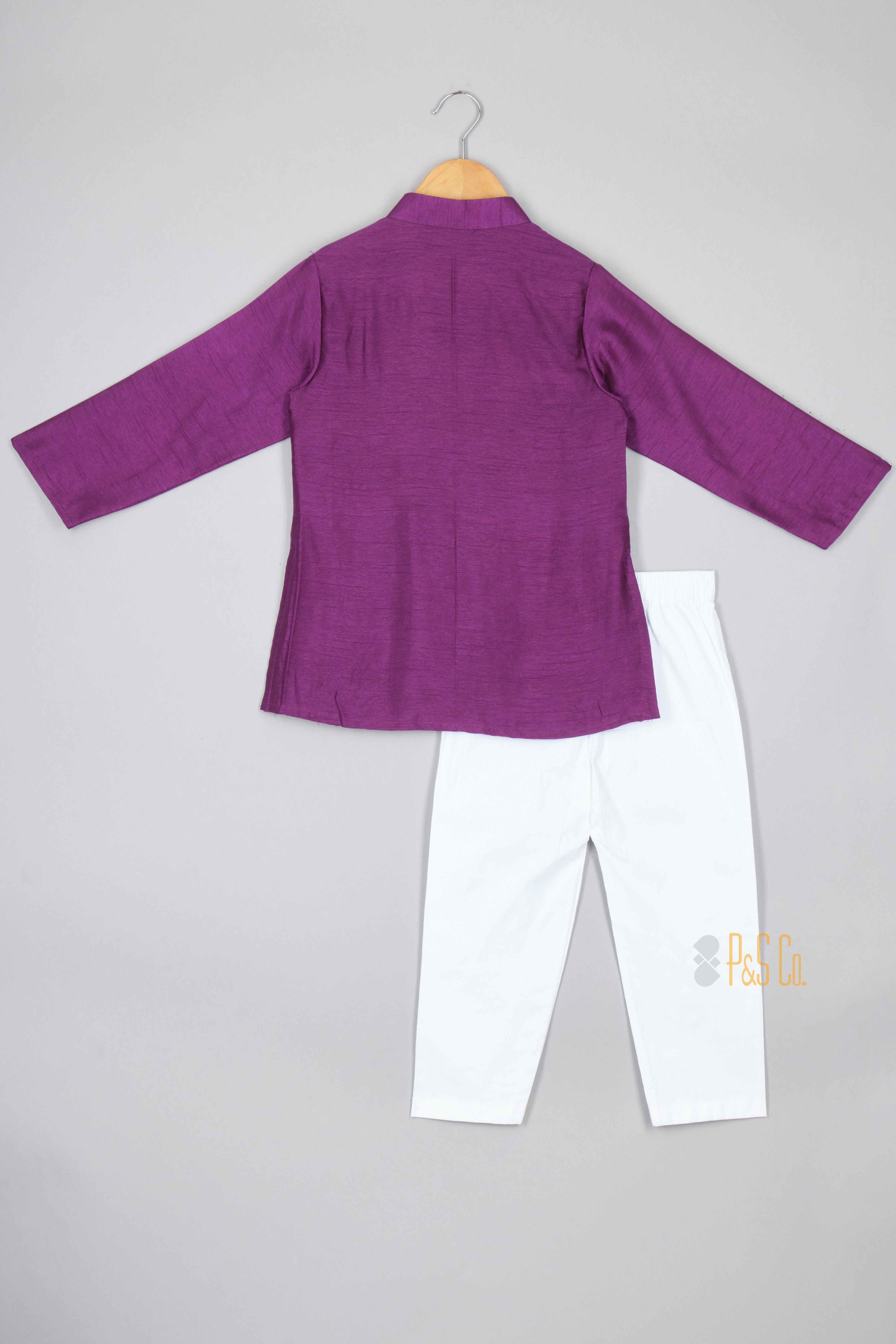 Purple Gota Kurta Pyjama