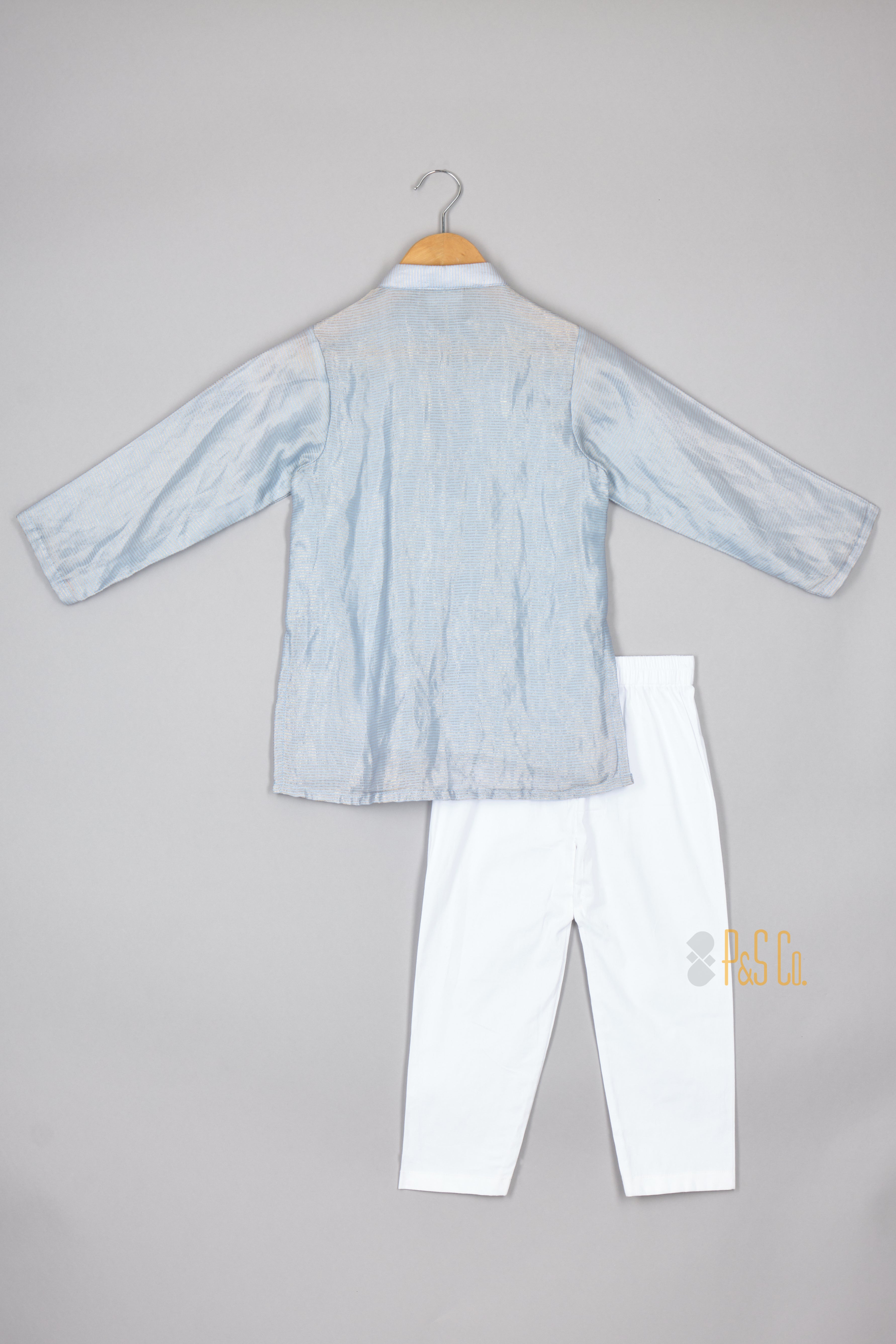 Powder Blue Heart Kurta and Pant