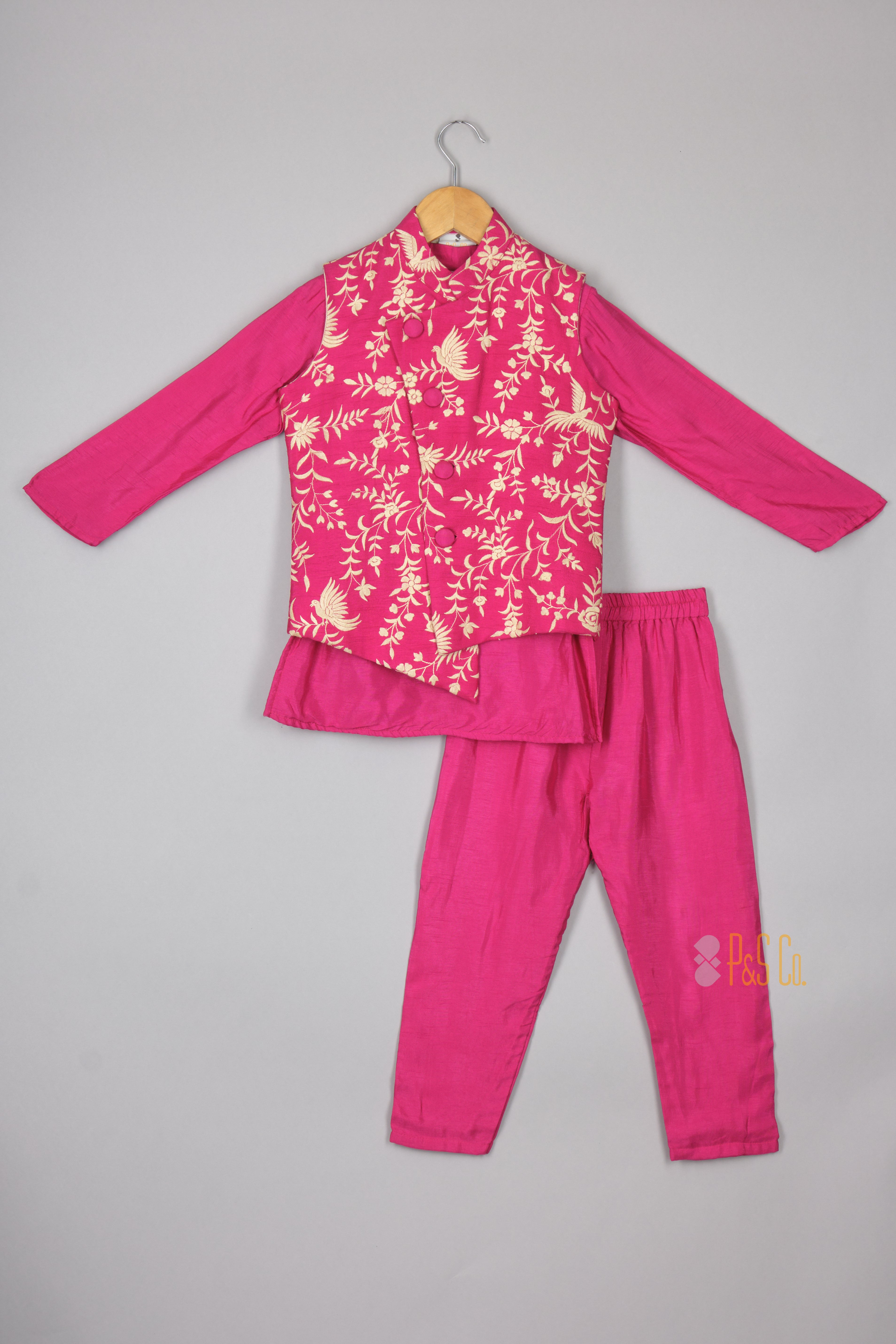 Magenda Navdha Nehru Jacket Set