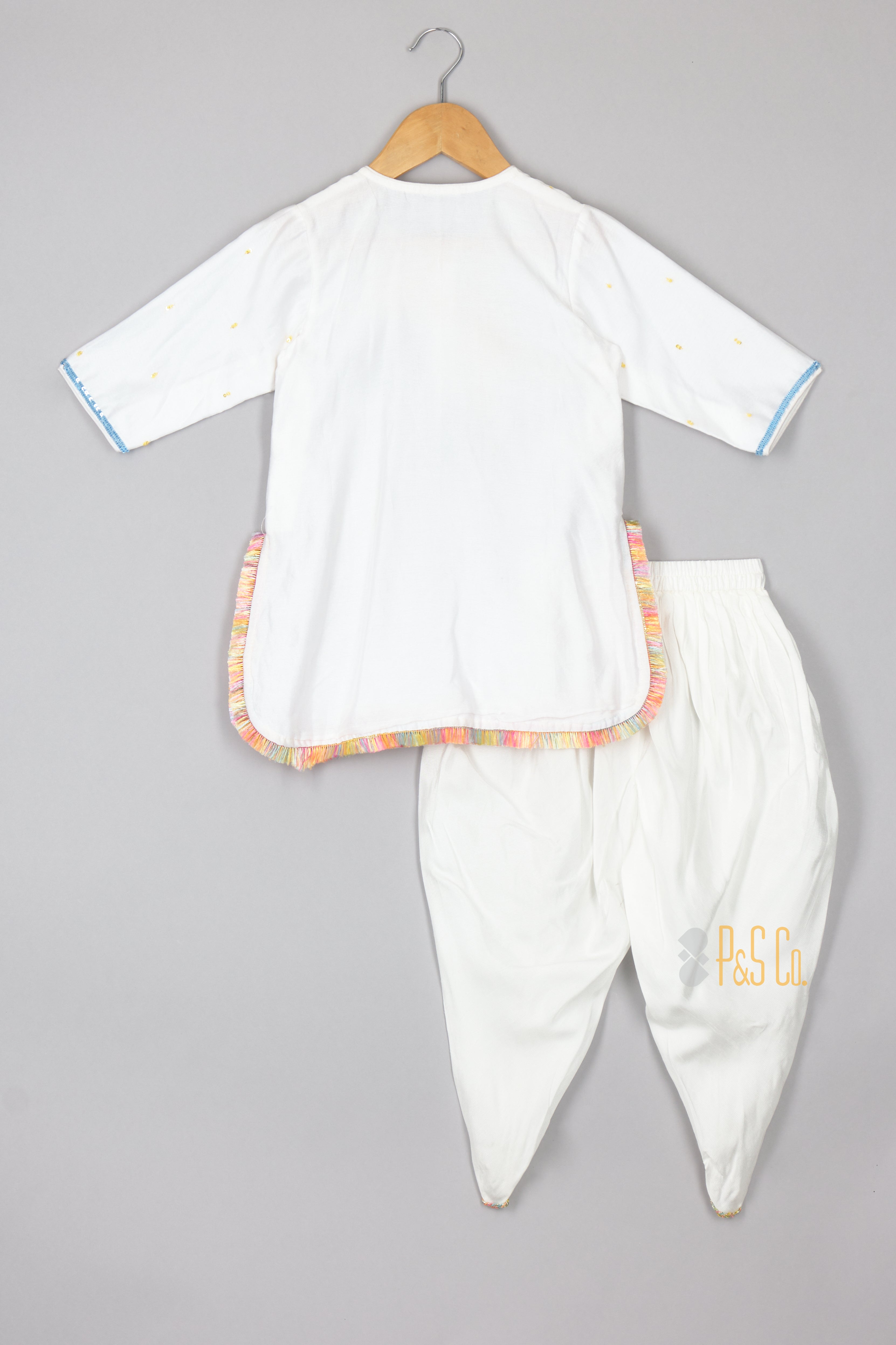 Off White Kurta And Dhoti