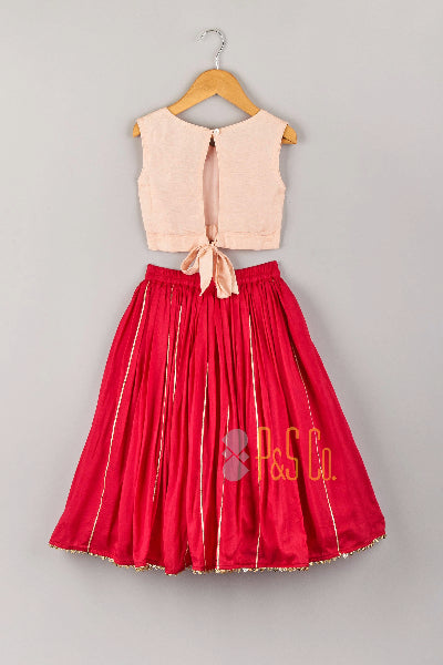 Sequins Embroidered Top With Skirt