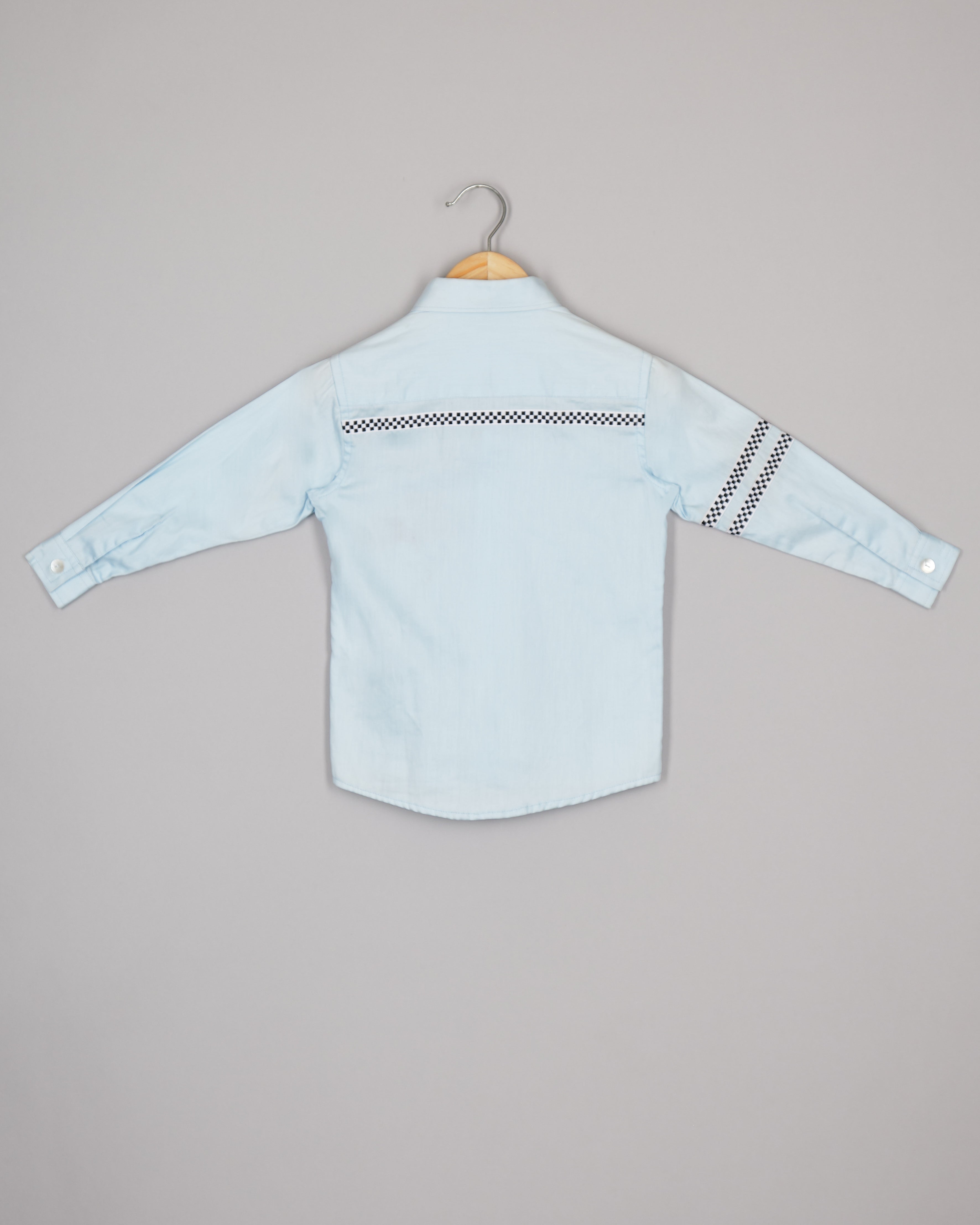 Blue Racing Car Embroidered Shirt