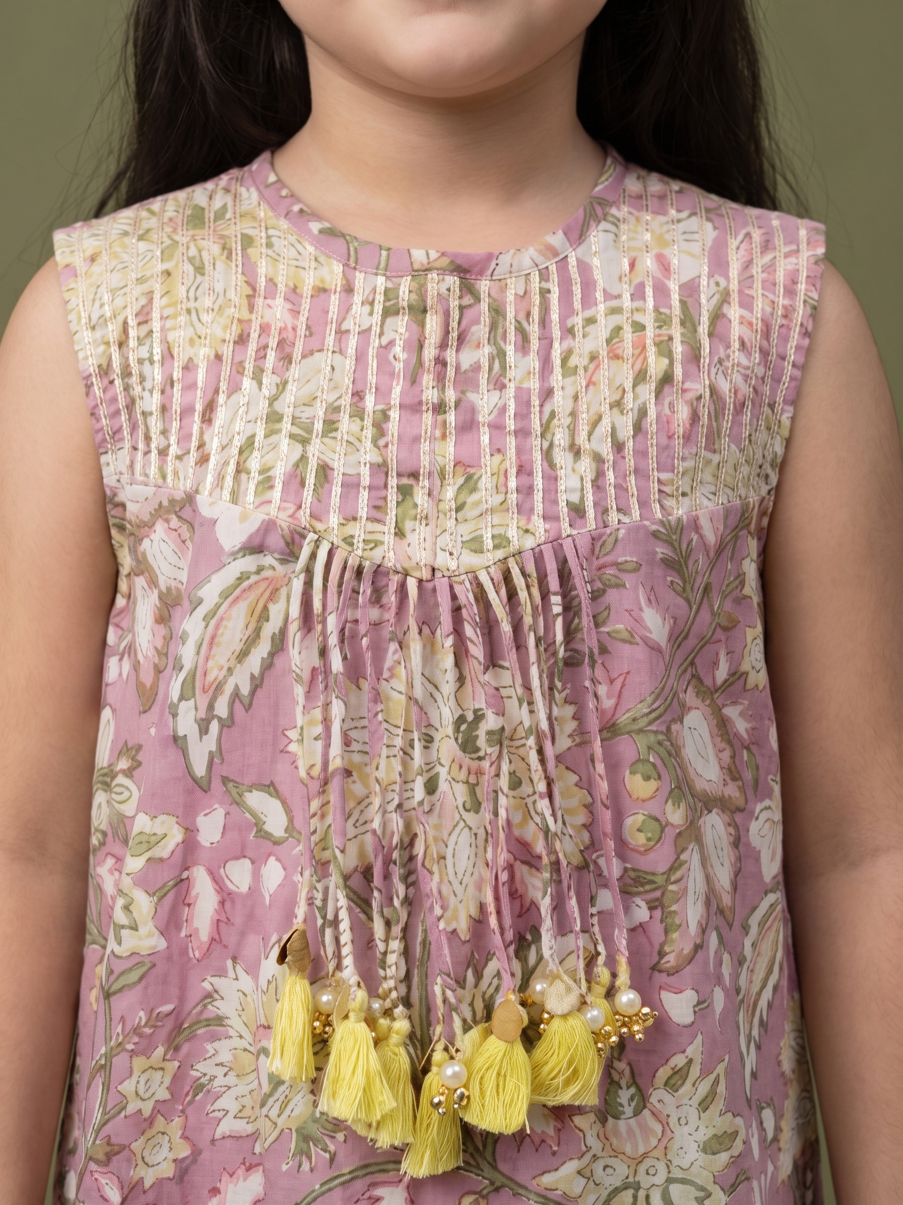 Mira Lavendar Floral Kurta Set